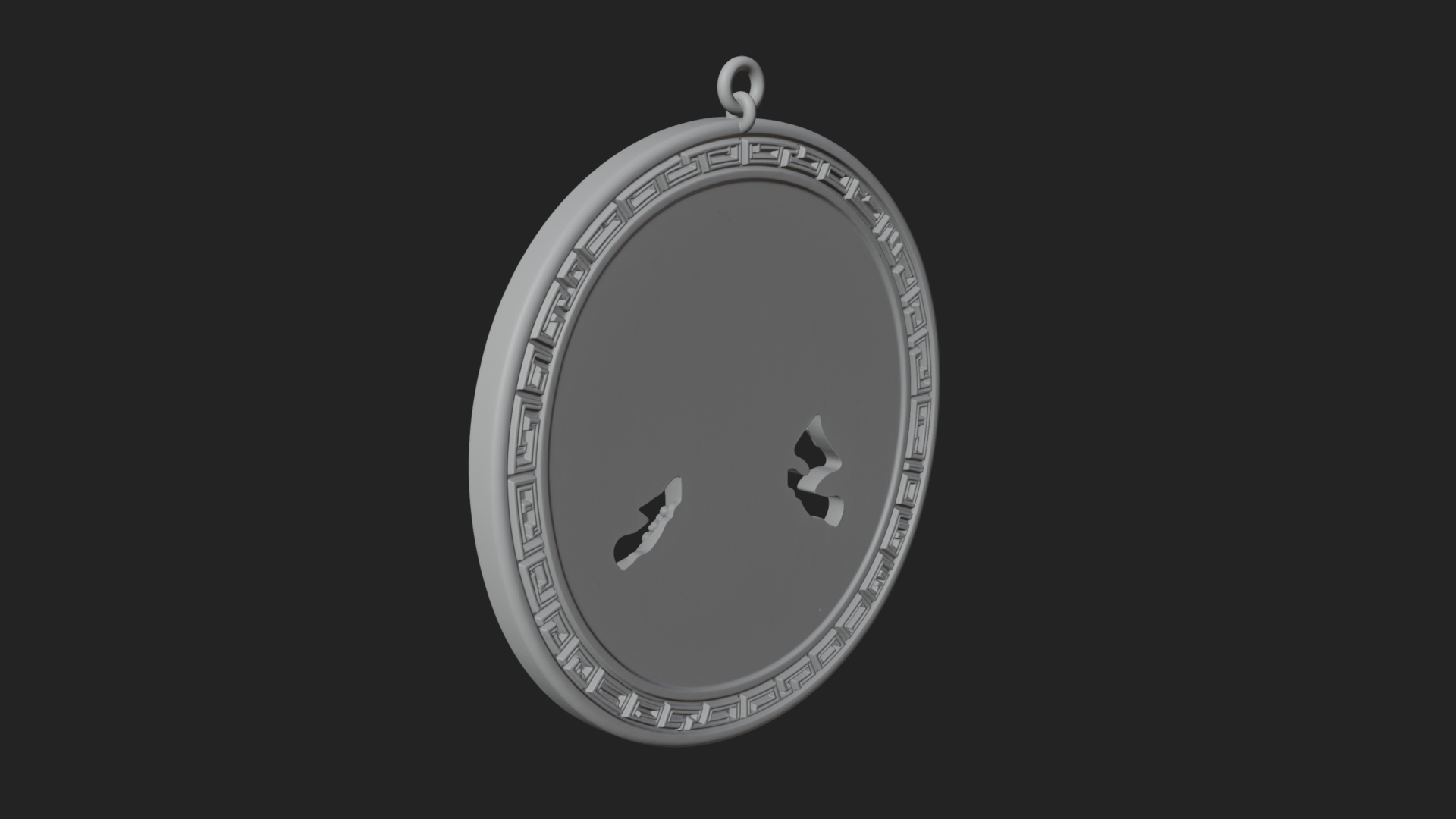 Egyptian Cat Oval Relief Plaque Design 3 3D Print Model 3D Model