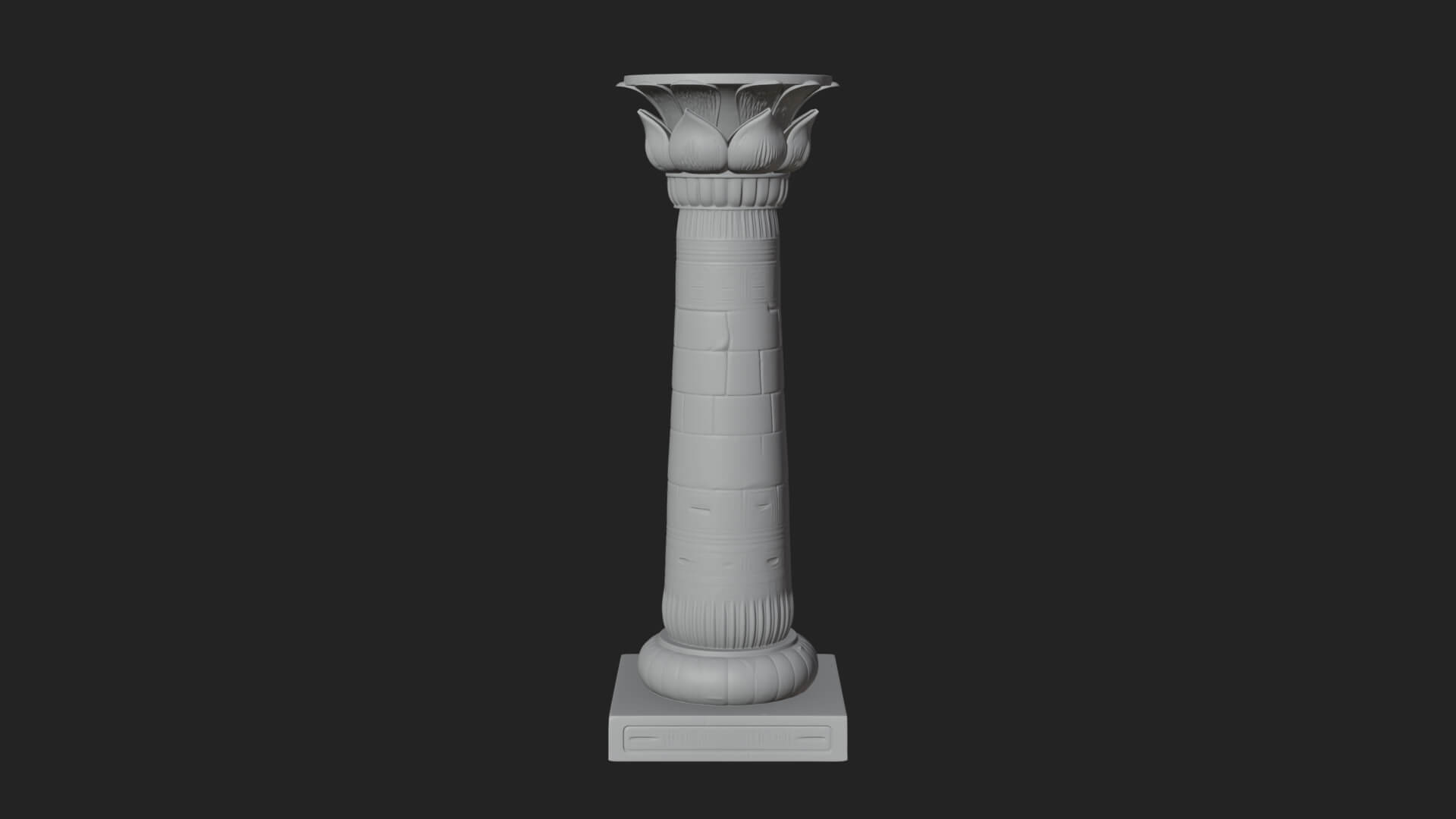 Egyptian Column Model Design 5 3D Print Model 3D Model