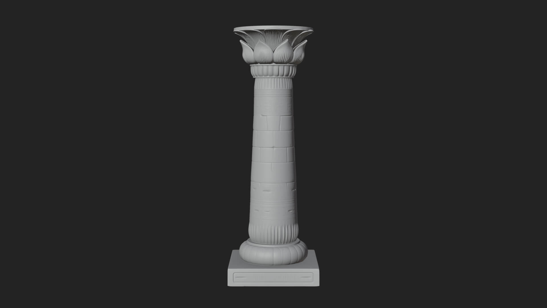 Egyptian Column Model Design 5 3D Print Model 3D Model