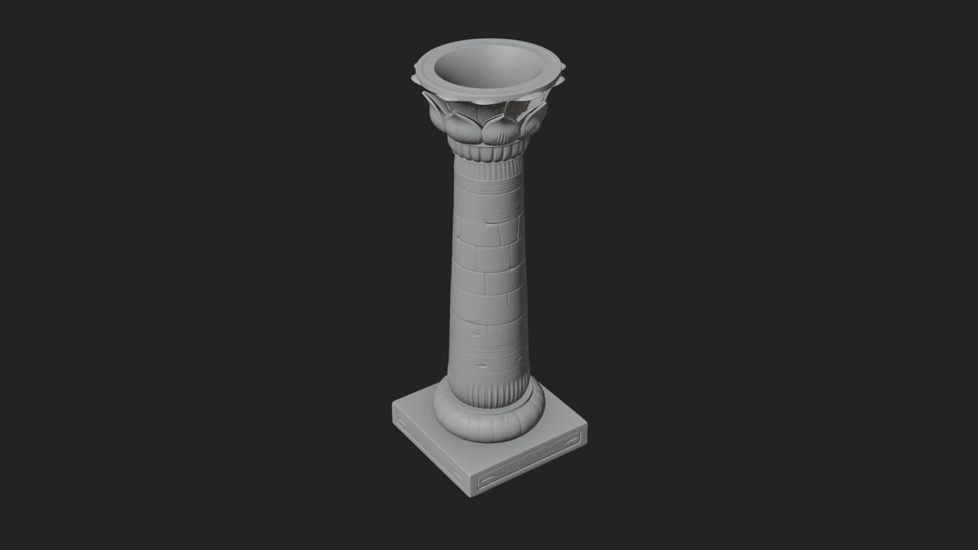 Egyptian Column Model Design 5 3D Print Model 3D Model