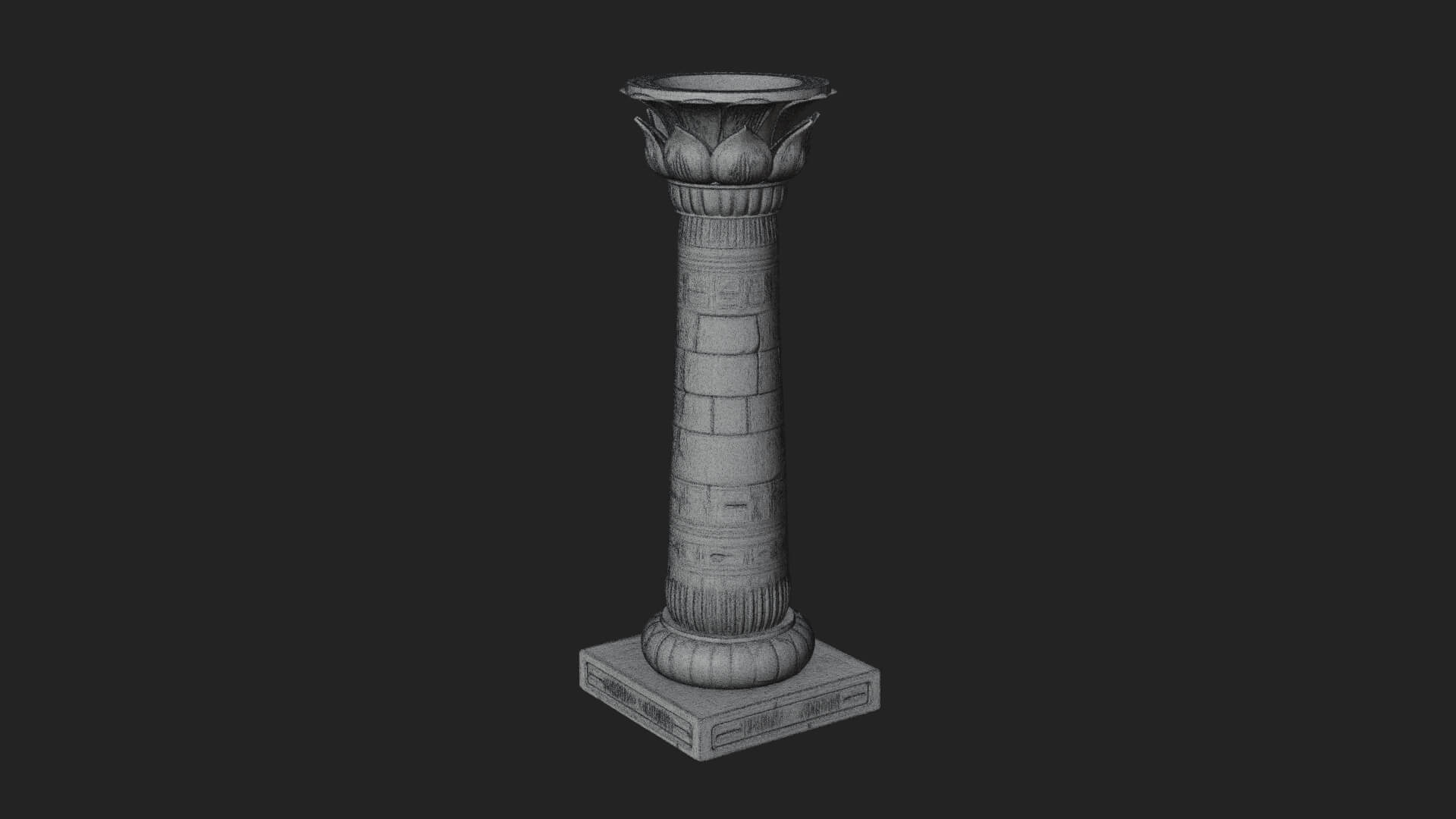 Egyptian Column Model Design 5 3D Print Model 3D Model