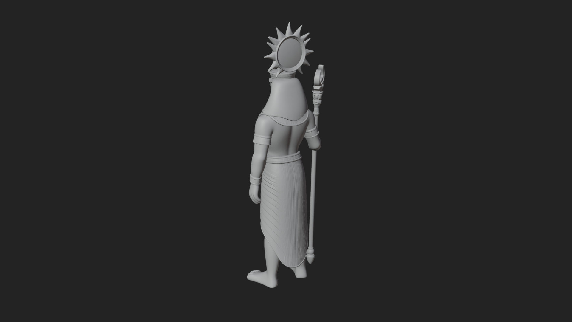 Egyptian Pharaoh Standing Statue Design 10 3D Print Model 3D Model