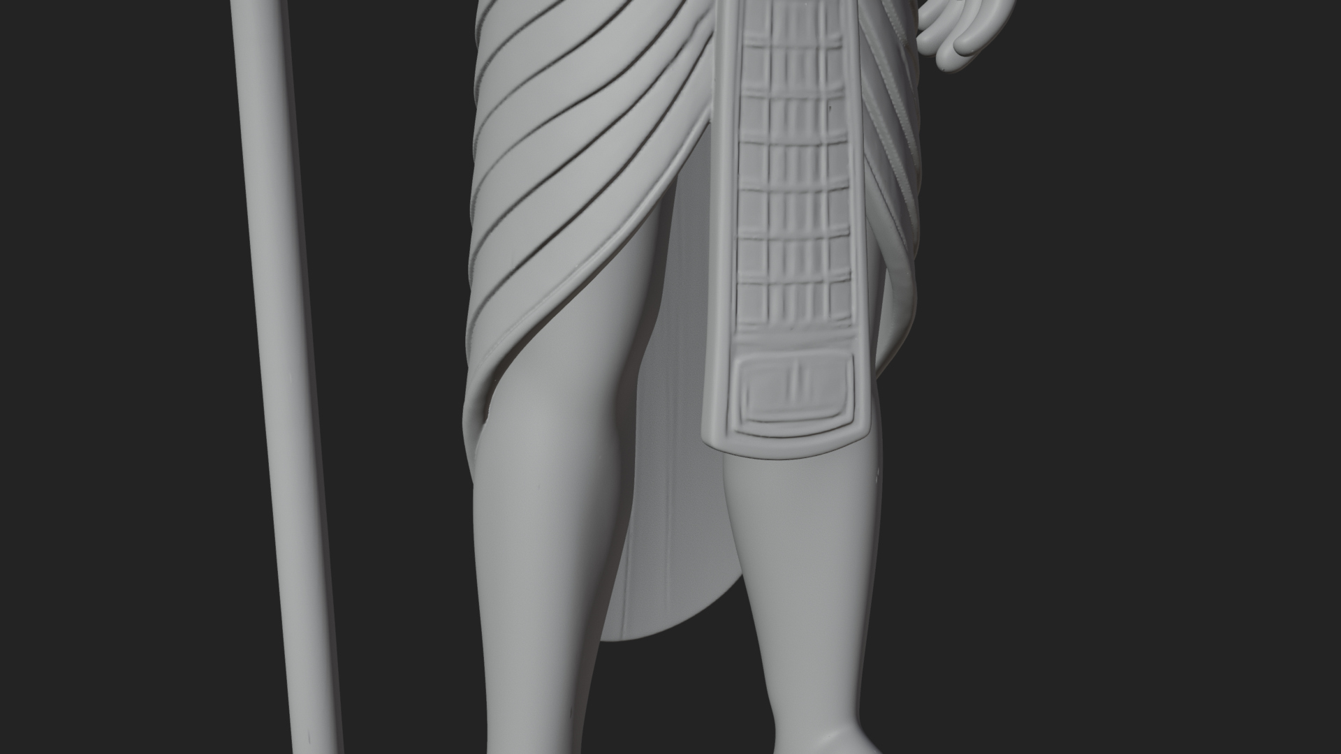 Egyptian Pharaoh Standing Statue Design 10 3D Print Model 3D Model