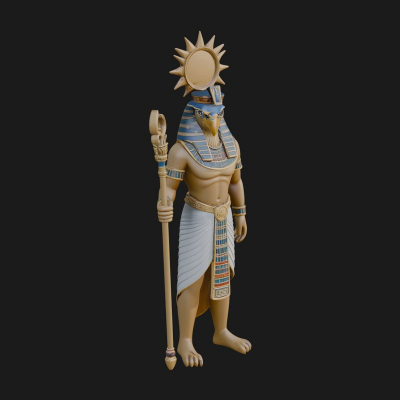 Egyptian Pharaoh Standing Statue Design 10 3D Print Model