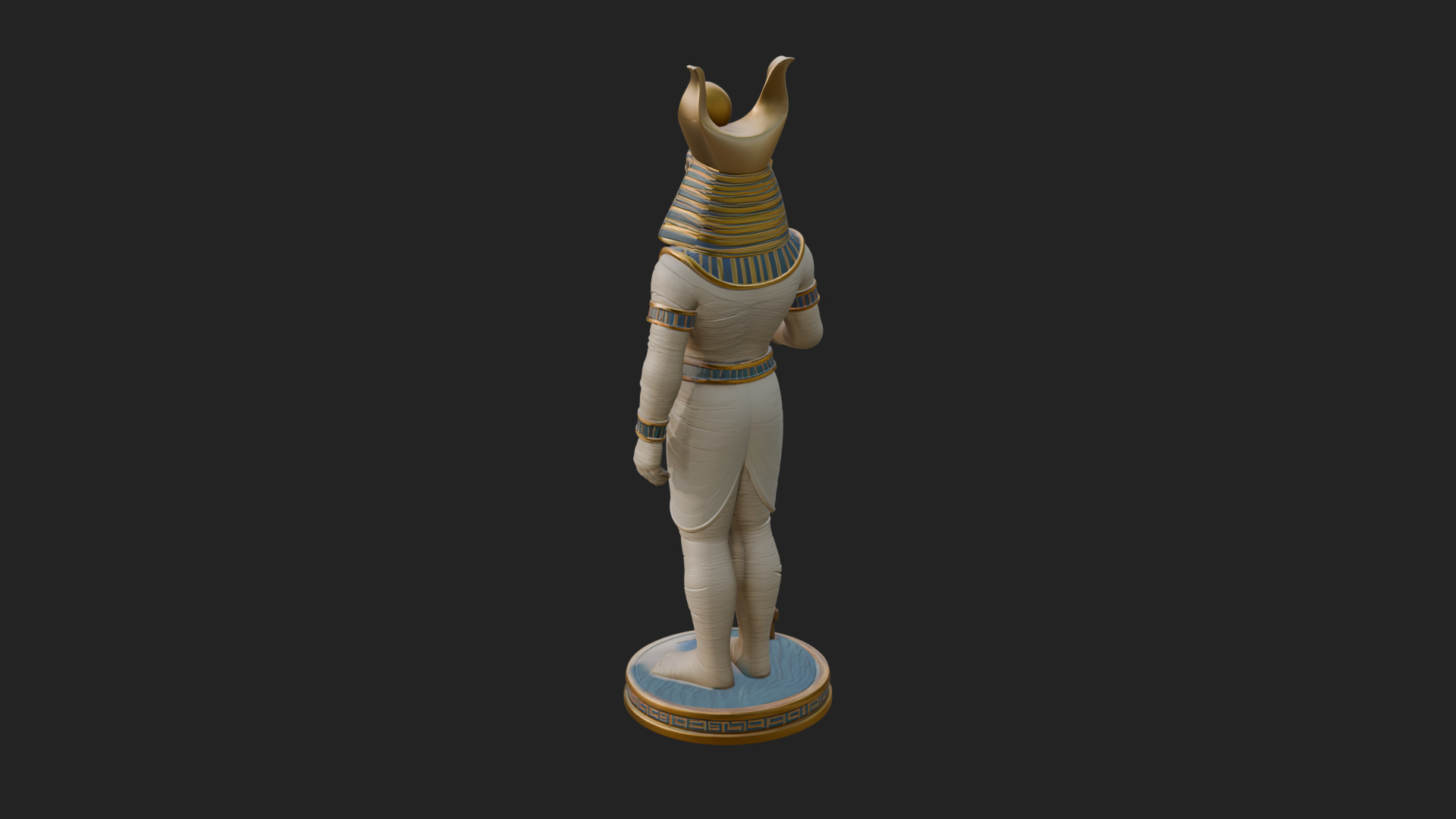 Egyptian Pharaoh Standing Statue Design 11 3D Print Model 3D Model