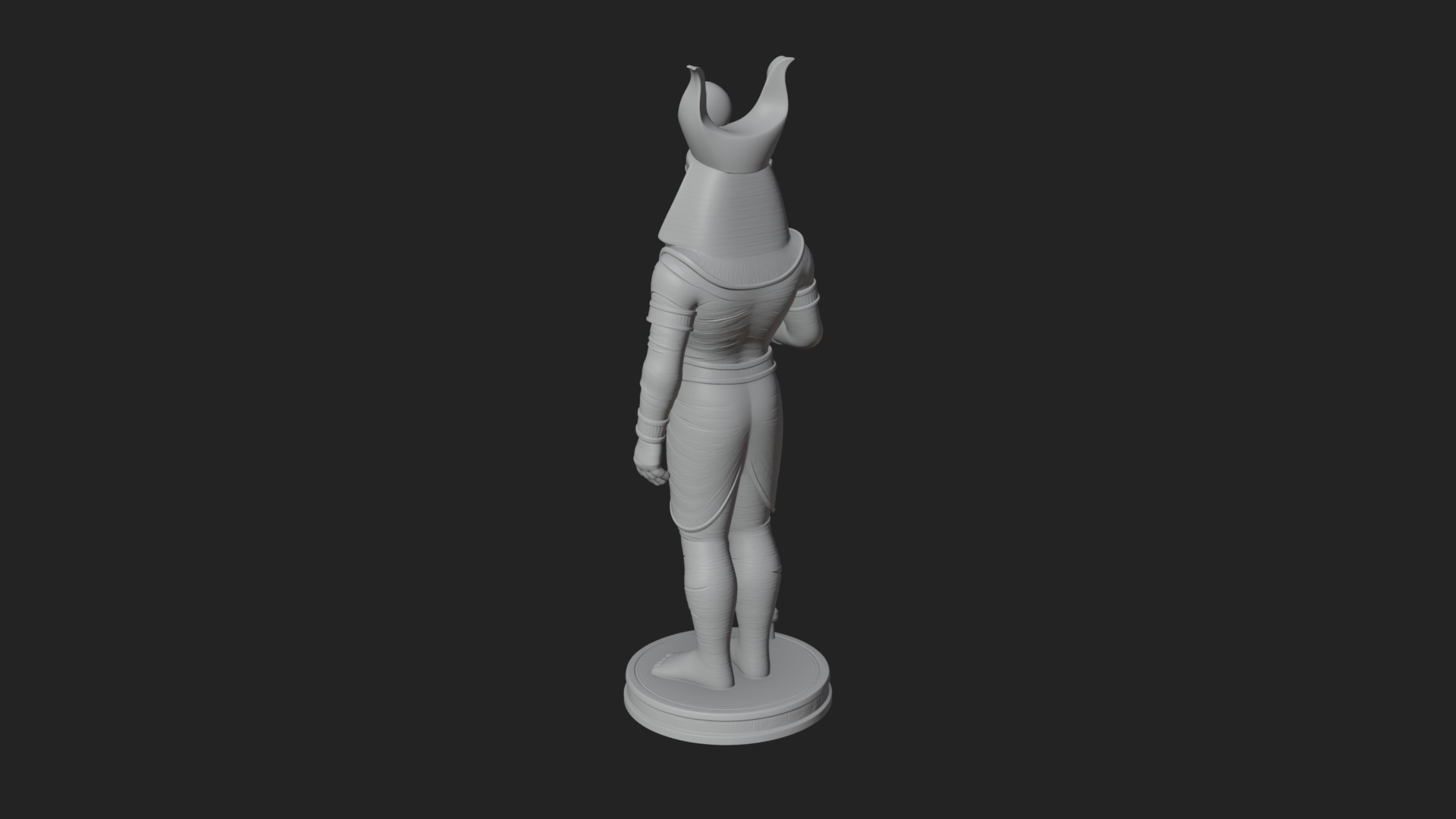 Egyptian Pharaoh Standing Statue Design 11 3D Print Model 3D Model
