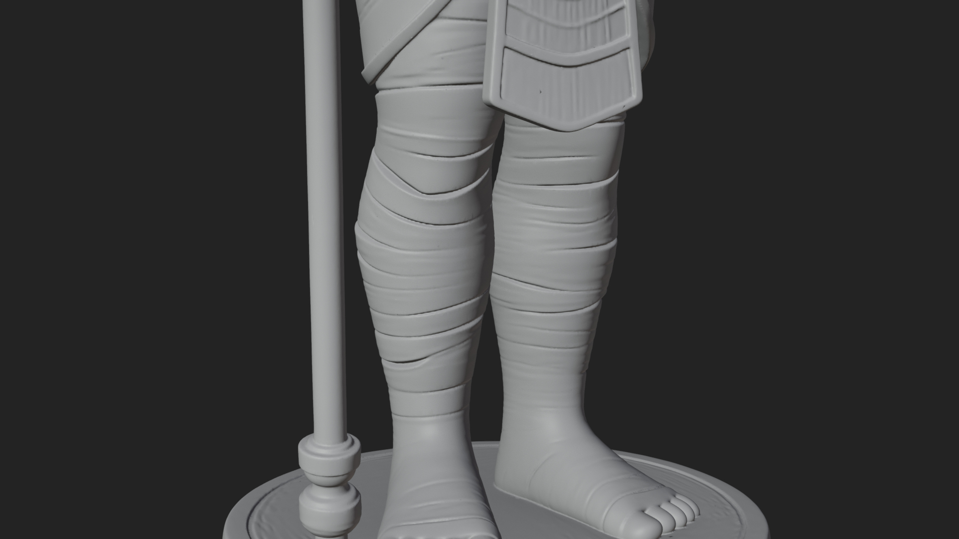 Egyptian Pharaoh Standing Statue Design 11 3D Print Model 3D Model