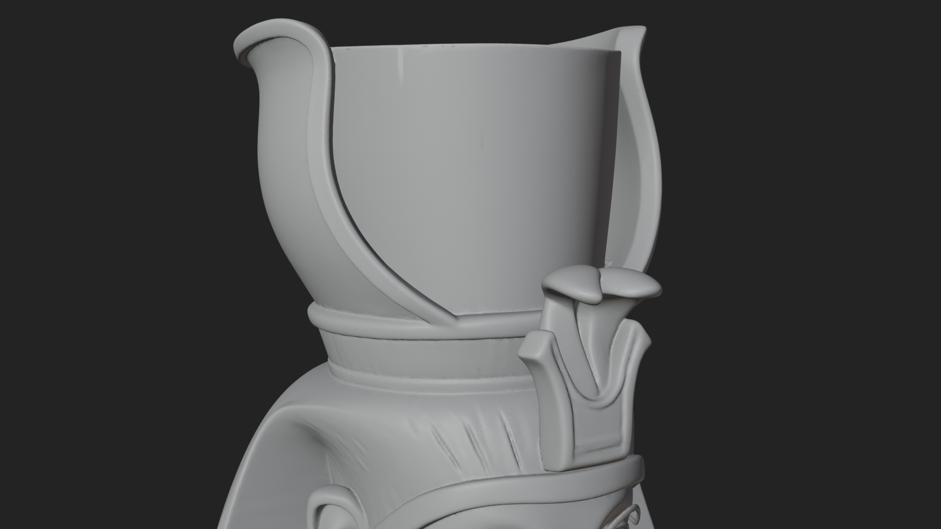 Egyptian Pharaoh Standing Statue Design 12 3D Print Model 3D Model