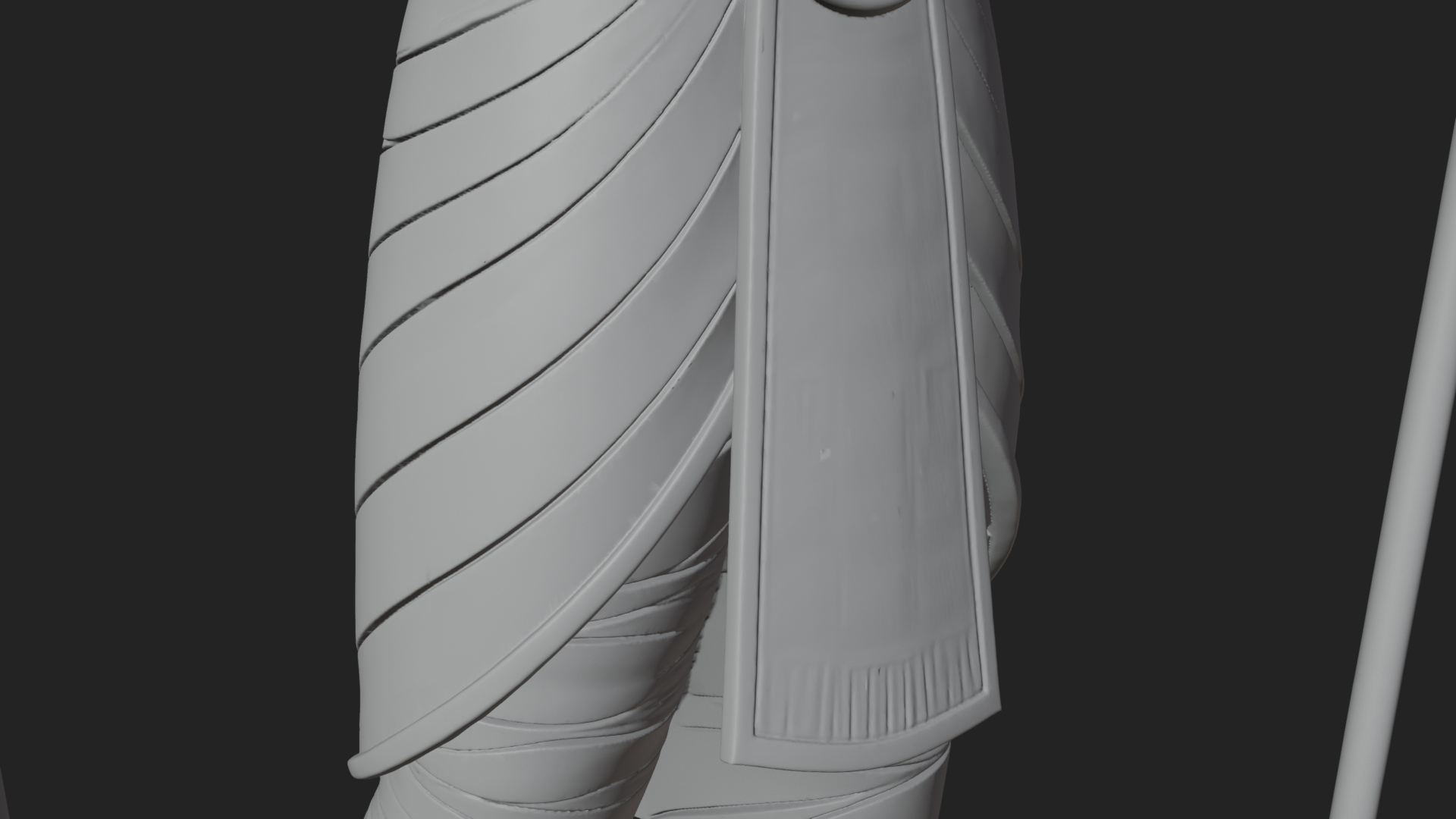 Egyptian Pharaoh Standing Statue Design 12 3D Print Model 3D Model