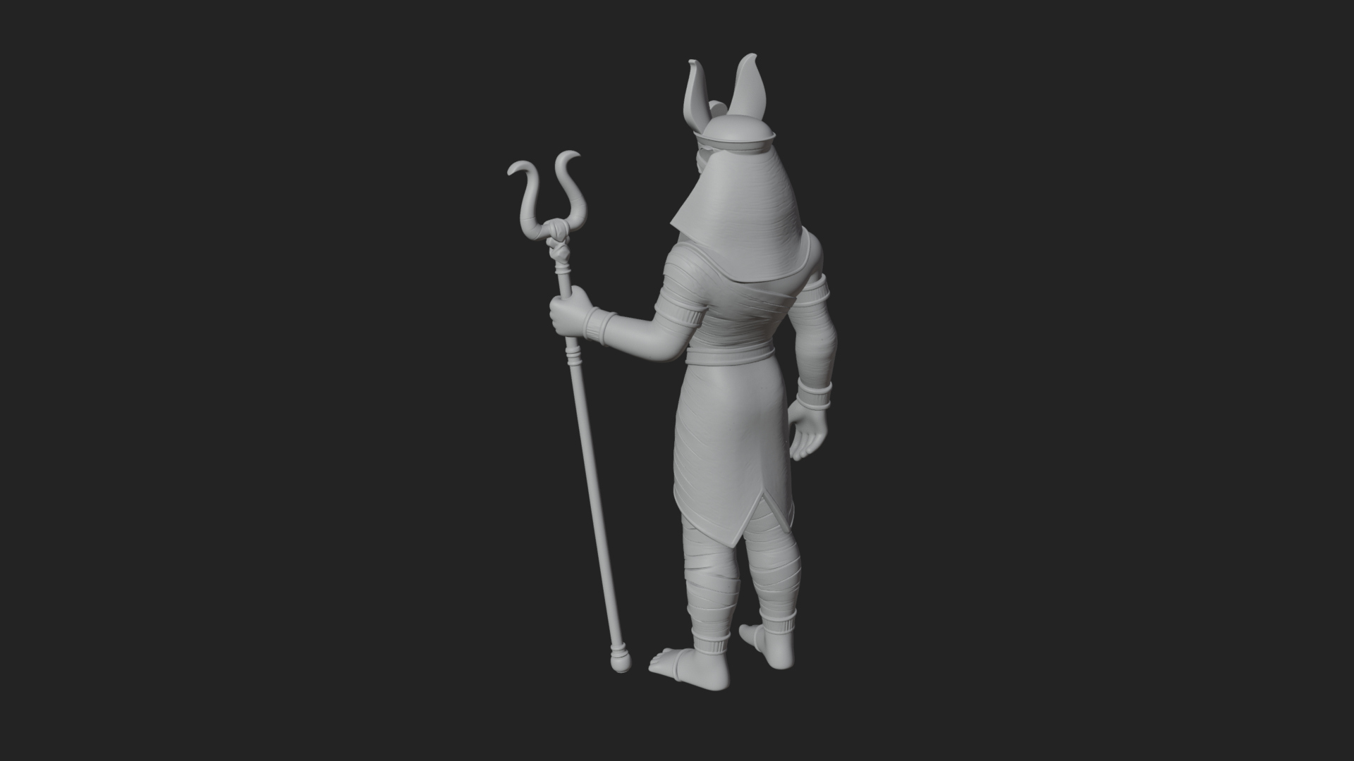 Egyptian Pharaoh Standing Statue Design 13 3D Print Model 3D Model