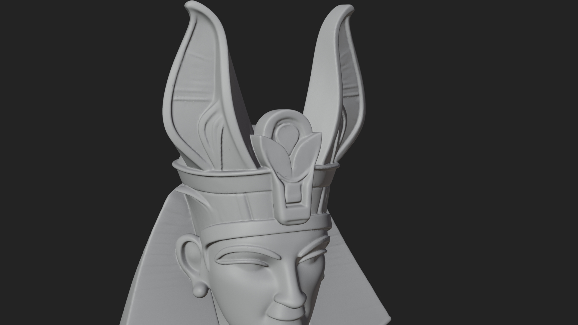 Egyptian Pharaoh Standing Statue Design 13 3D Print Model 3D Model