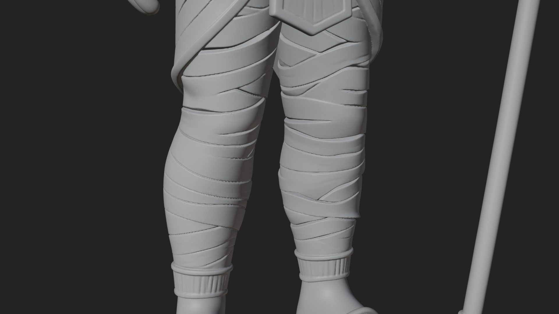 Egyptian Pharaoh Standing Statue Design 13 3D Print Model 3D Model