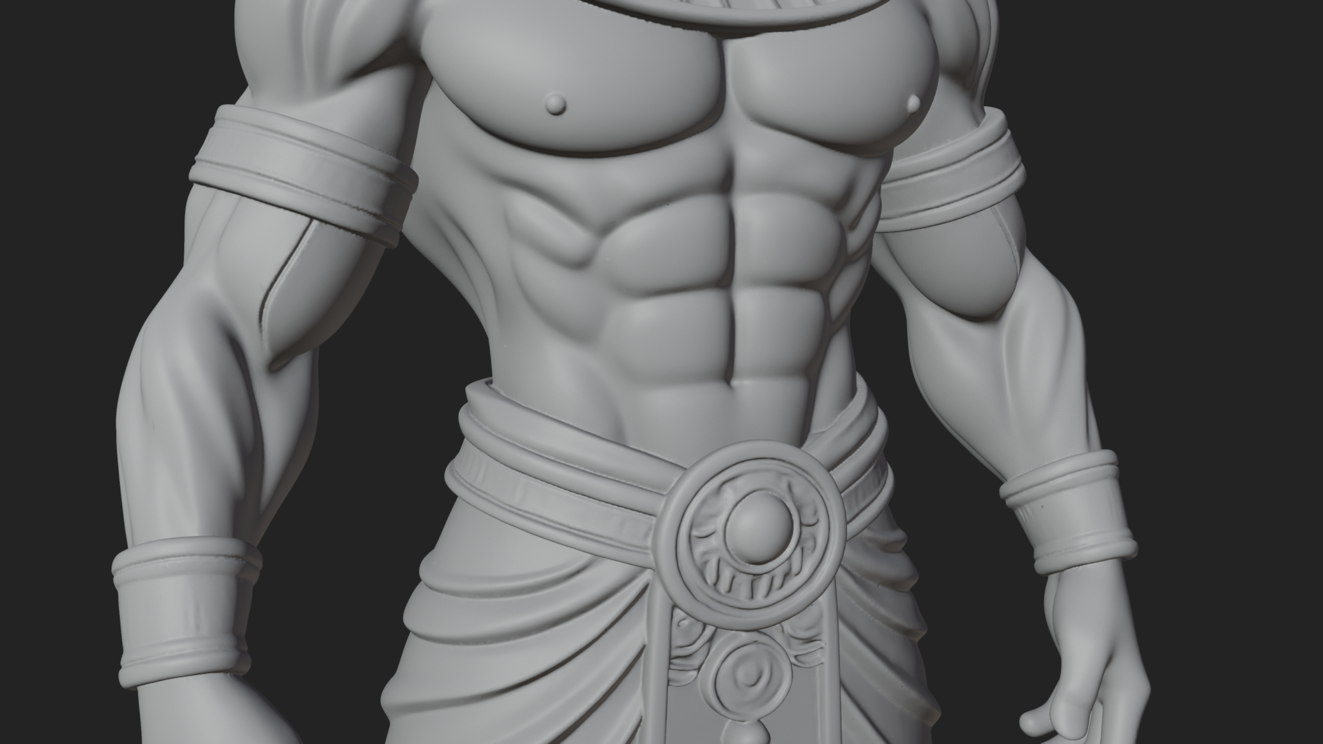 Egyptian Pharaoh Standing Statue Design 14 3D Print Model 3D Model