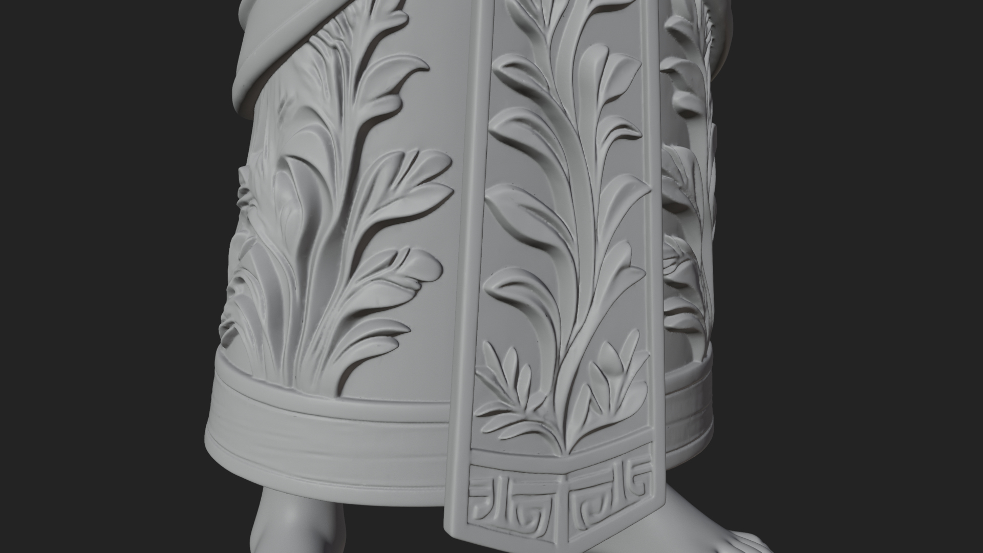 Egyptian Pharaoh Standing Statue Design 14 3D Print Model 3D Model