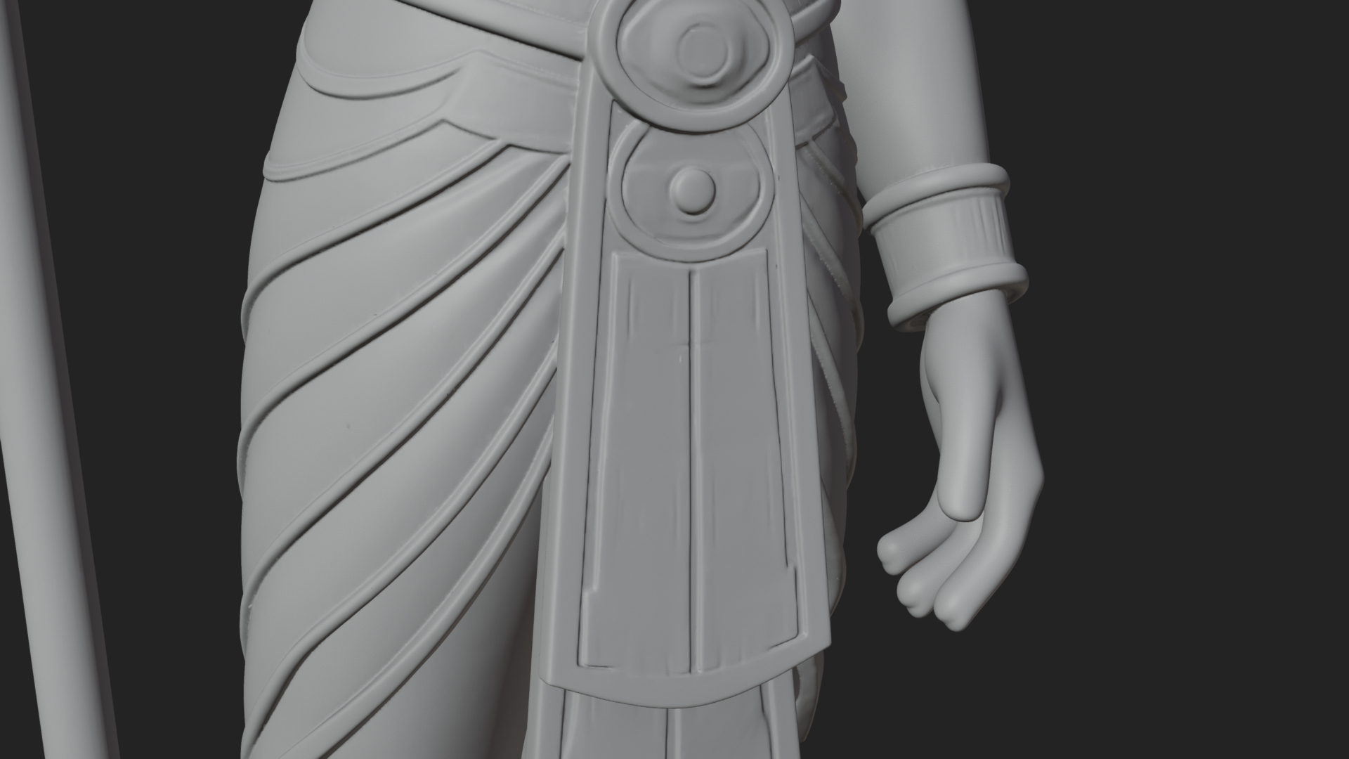 Egyptian Pharaoh Standing Statue Design 15 3D Print Model 3D Model