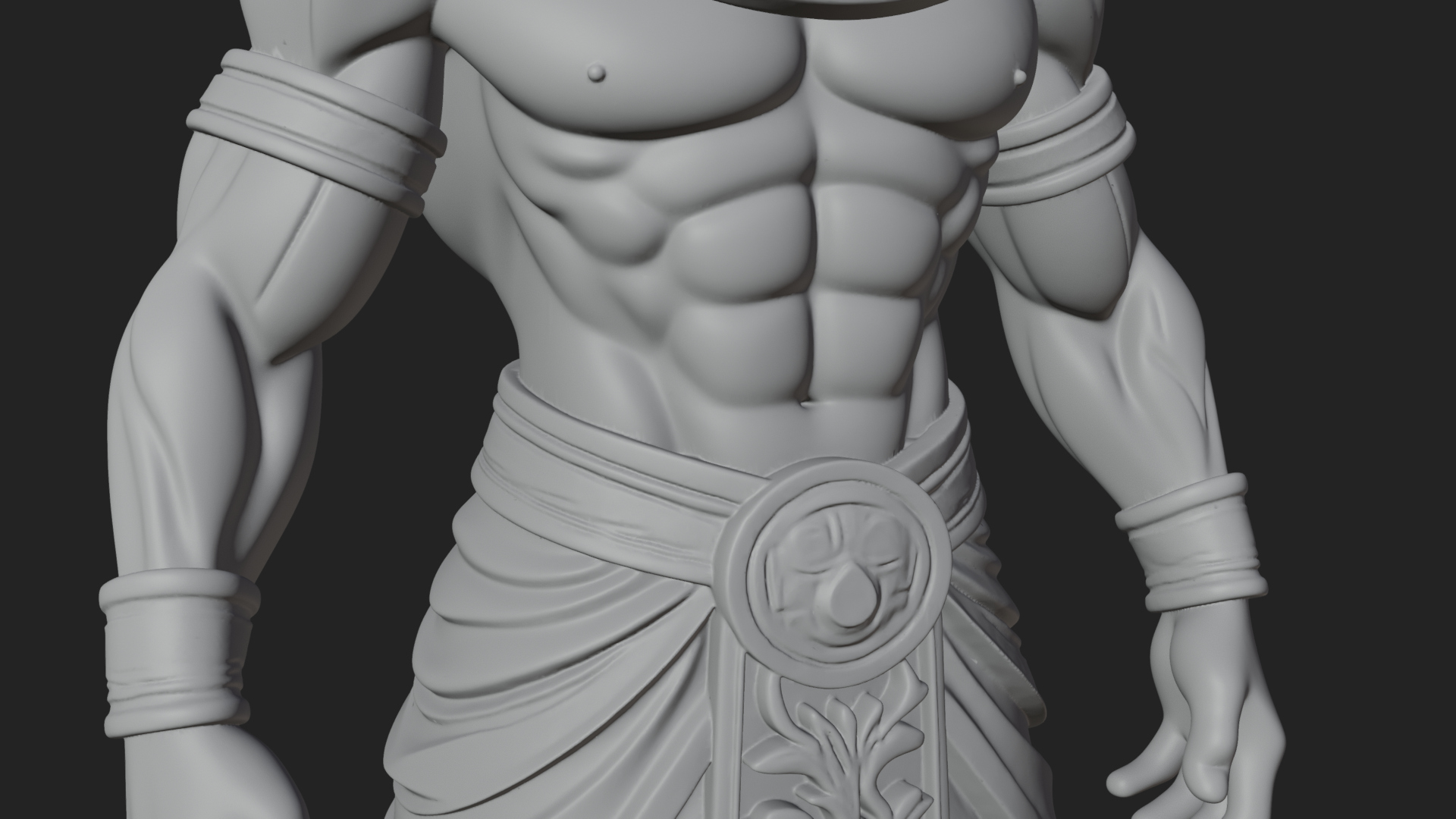 Egyptian Pharaoh Standing Statue Design 16 3D Print Model 3D Model