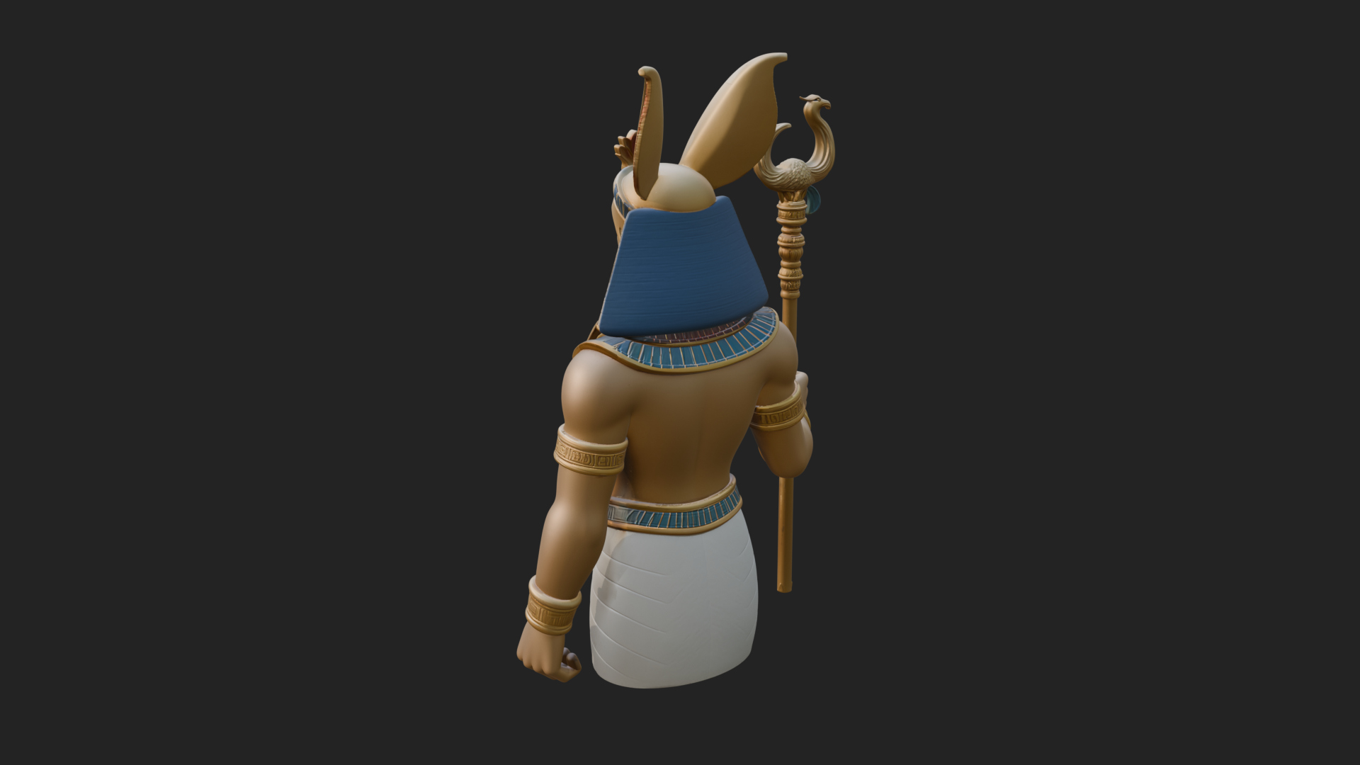 Egyptian Pharaoh Standing Statue Design 17 3D Print Model 3D Model