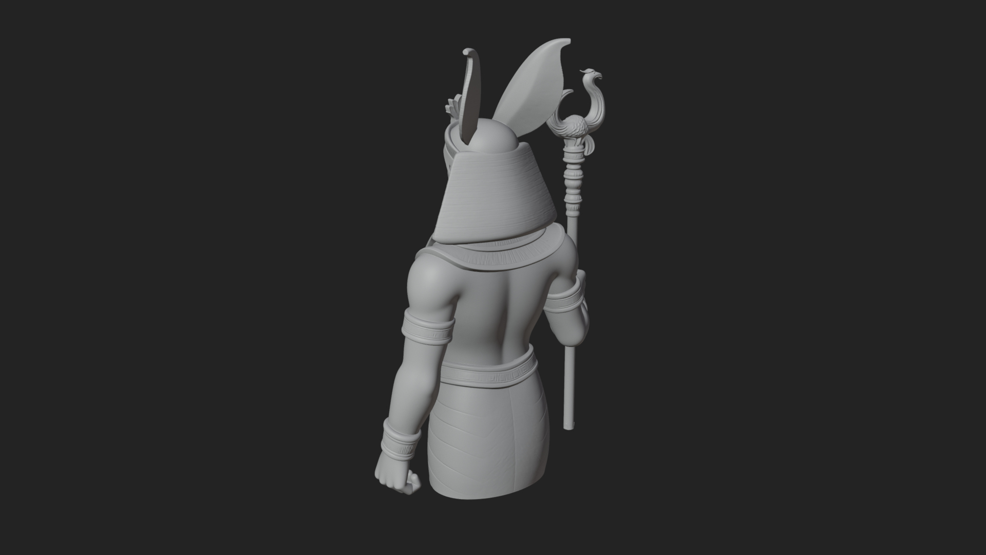Egyptian Pharaoh Standing Statue Design 17 3D Print Model 3D Model