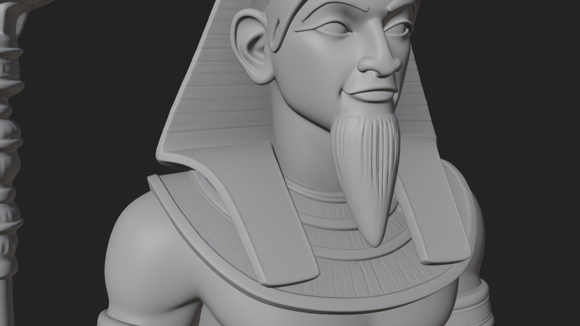 Egyptian Pharaoh Standing Statue Design 17 3D Print Model 3D Model