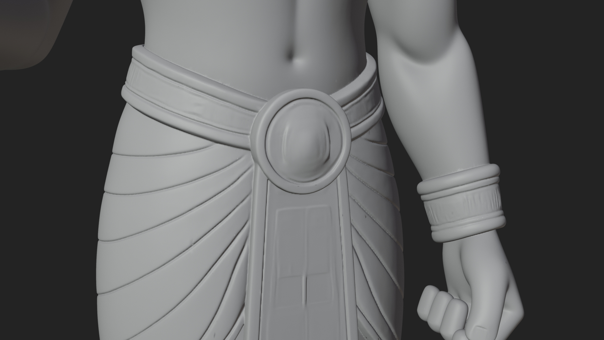Egyptian Pharaoh Standing Statue Design 17 3D Print Model 3D Model