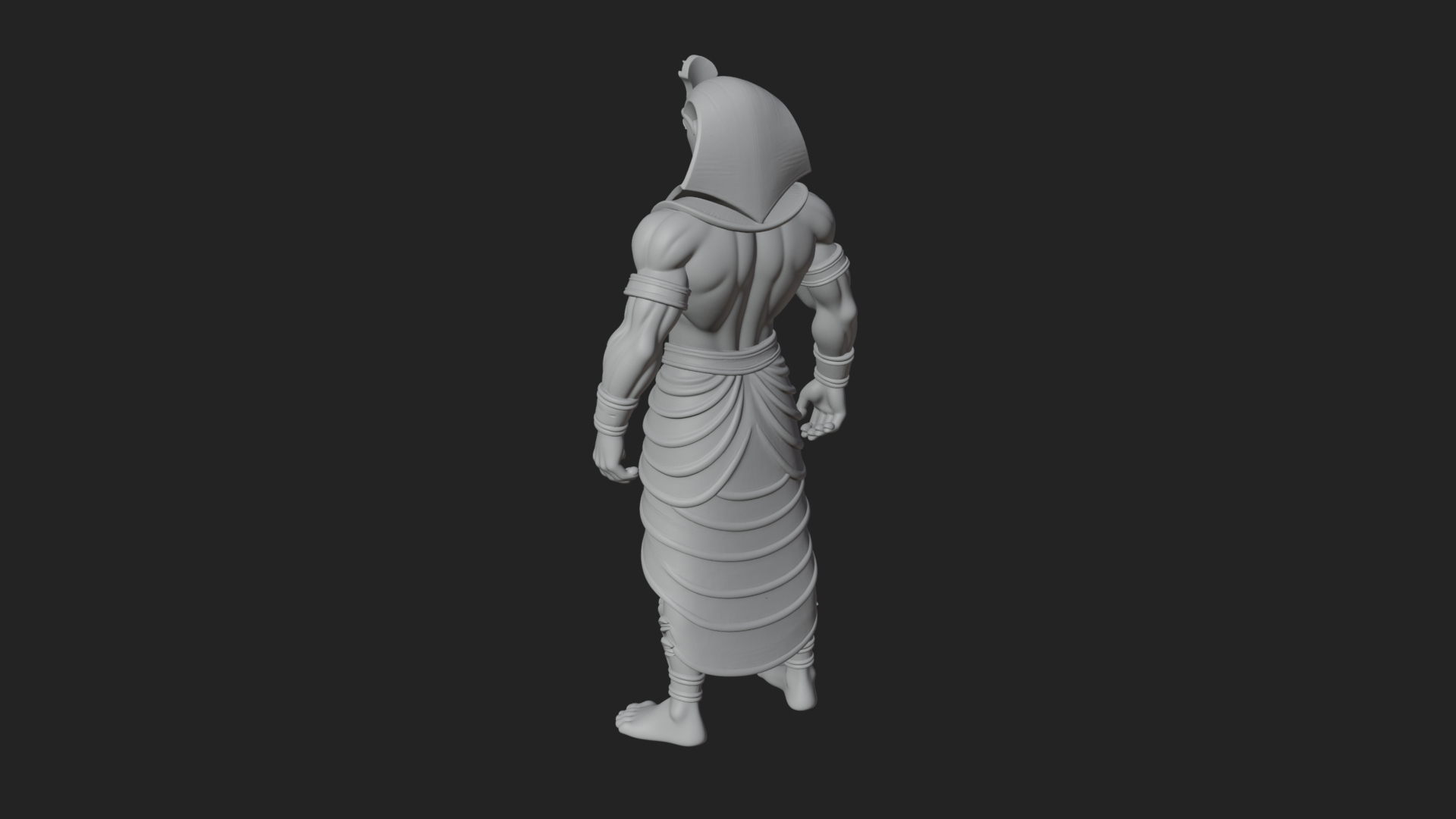 Egyptian Pharaoh Standing Statue Design 18 3D Print Model 3D Model