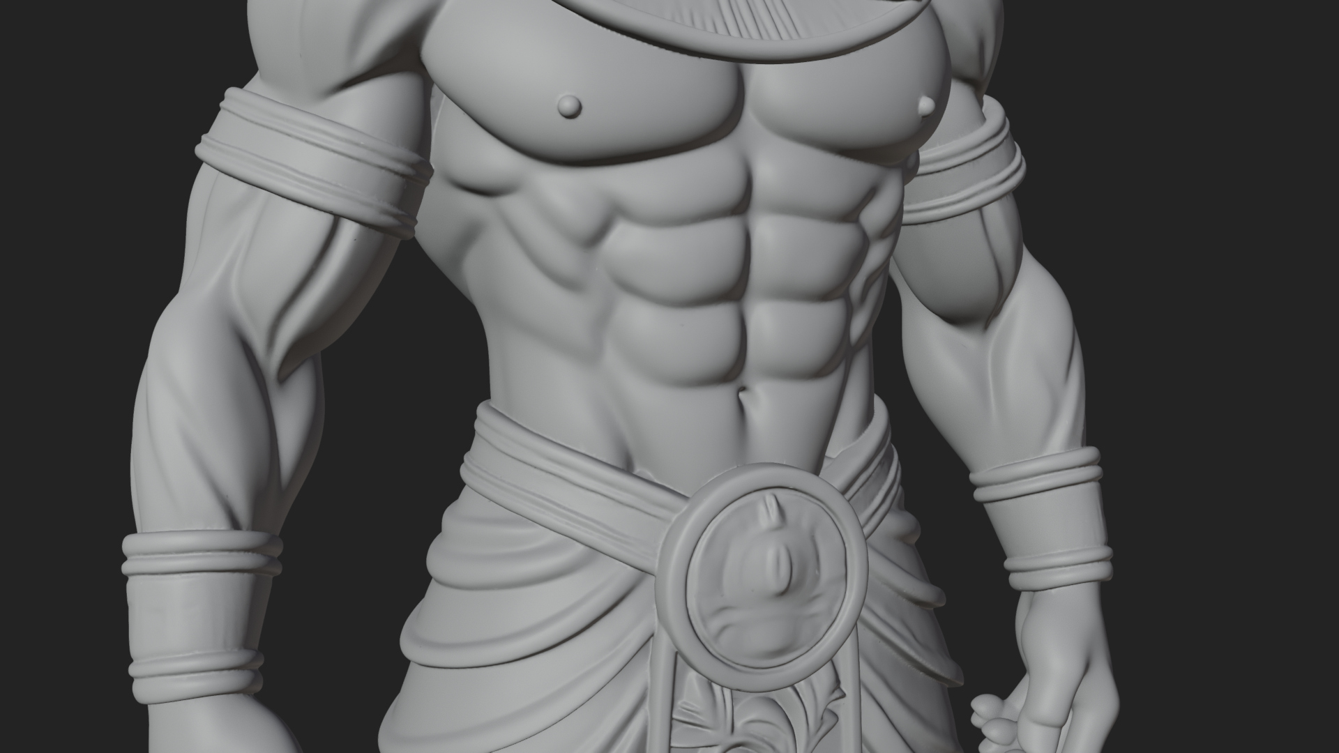 Egyptian Pharaoh Standing Statue Design 18 3D Print Model 3D Model