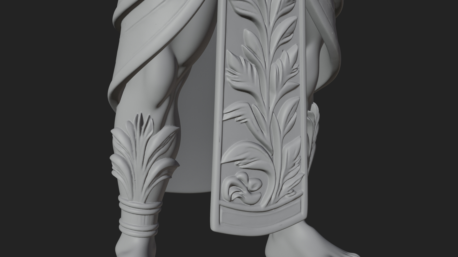 Egyptian Pharaoh Standing Statue Design 18 3D Print Model 3D Model