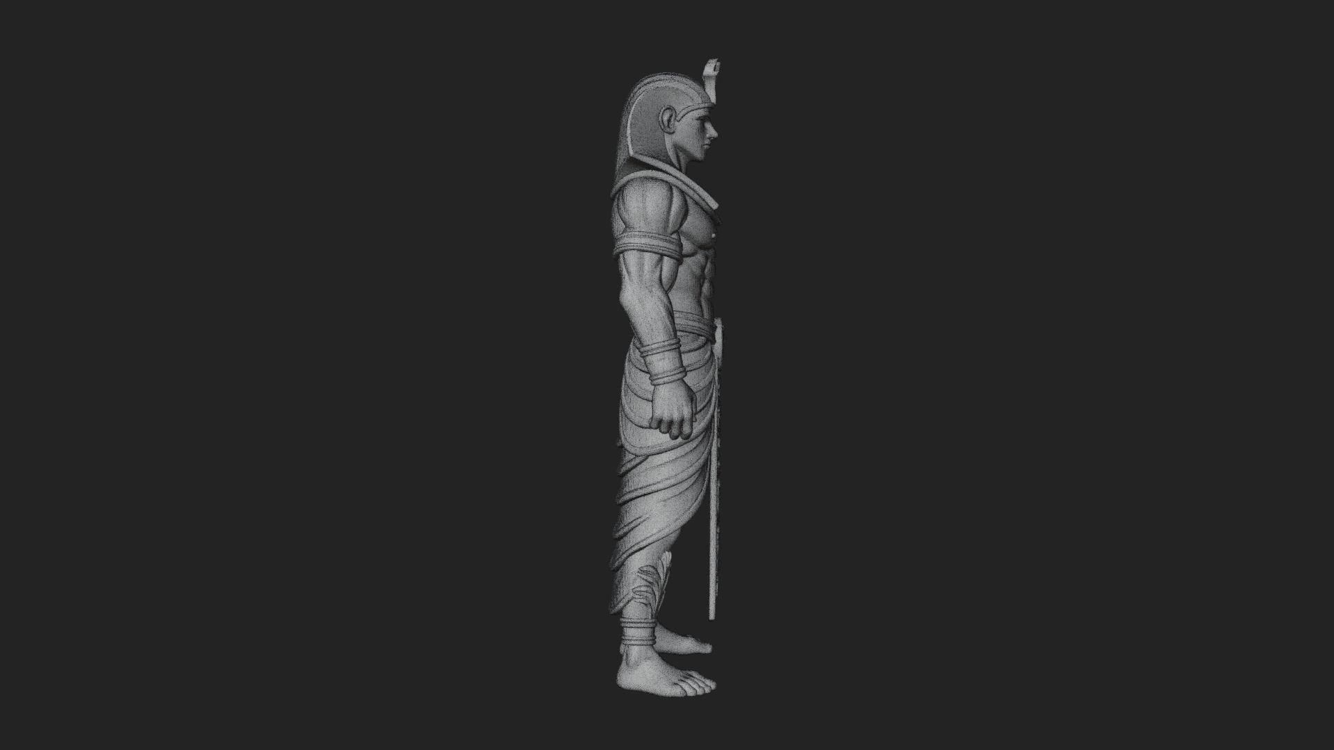Egyptian Pharaoh Standing Statue Design 18 3D Print Model 3D Model