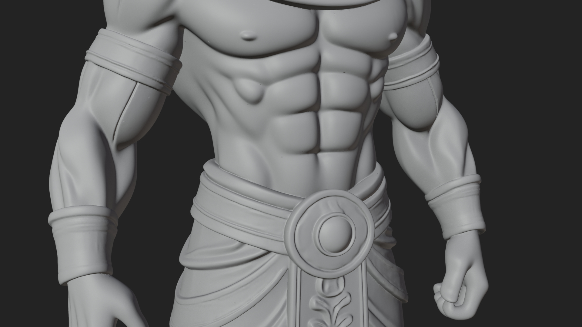 Egyptian Pharaoh Standing Statue Design 19 3D Print Model 3D Model