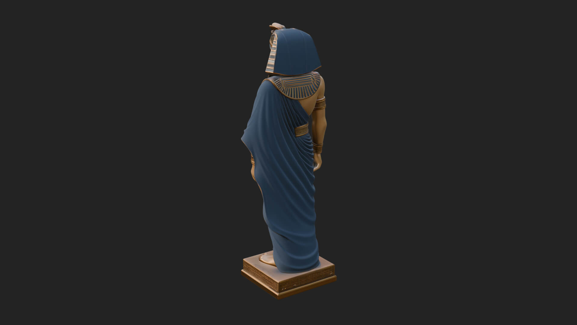 Egyptian Pharaoh Standing Statue Design 20 3D Print Model 3D Model
