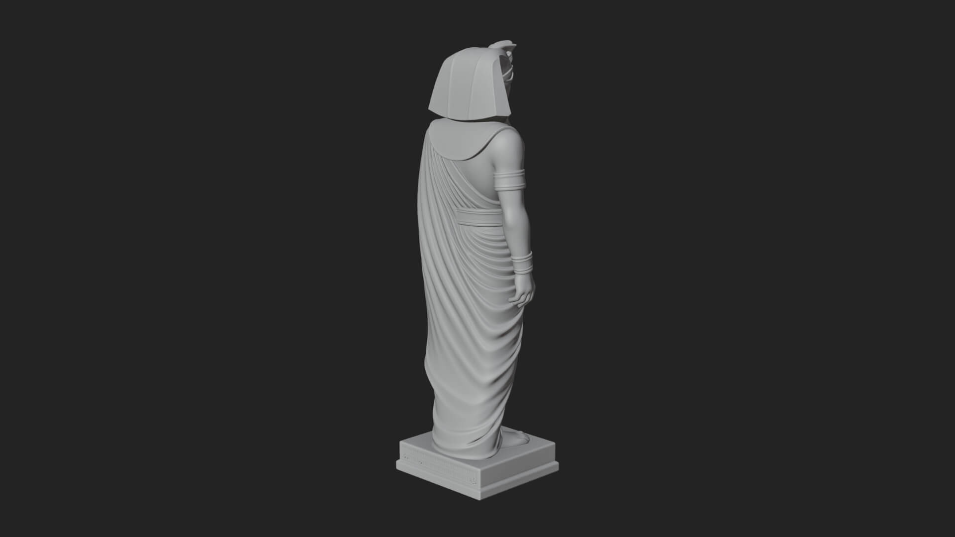 Egyptian Pharaoh Standing Statue Design 20 3D Print Model 3D Model