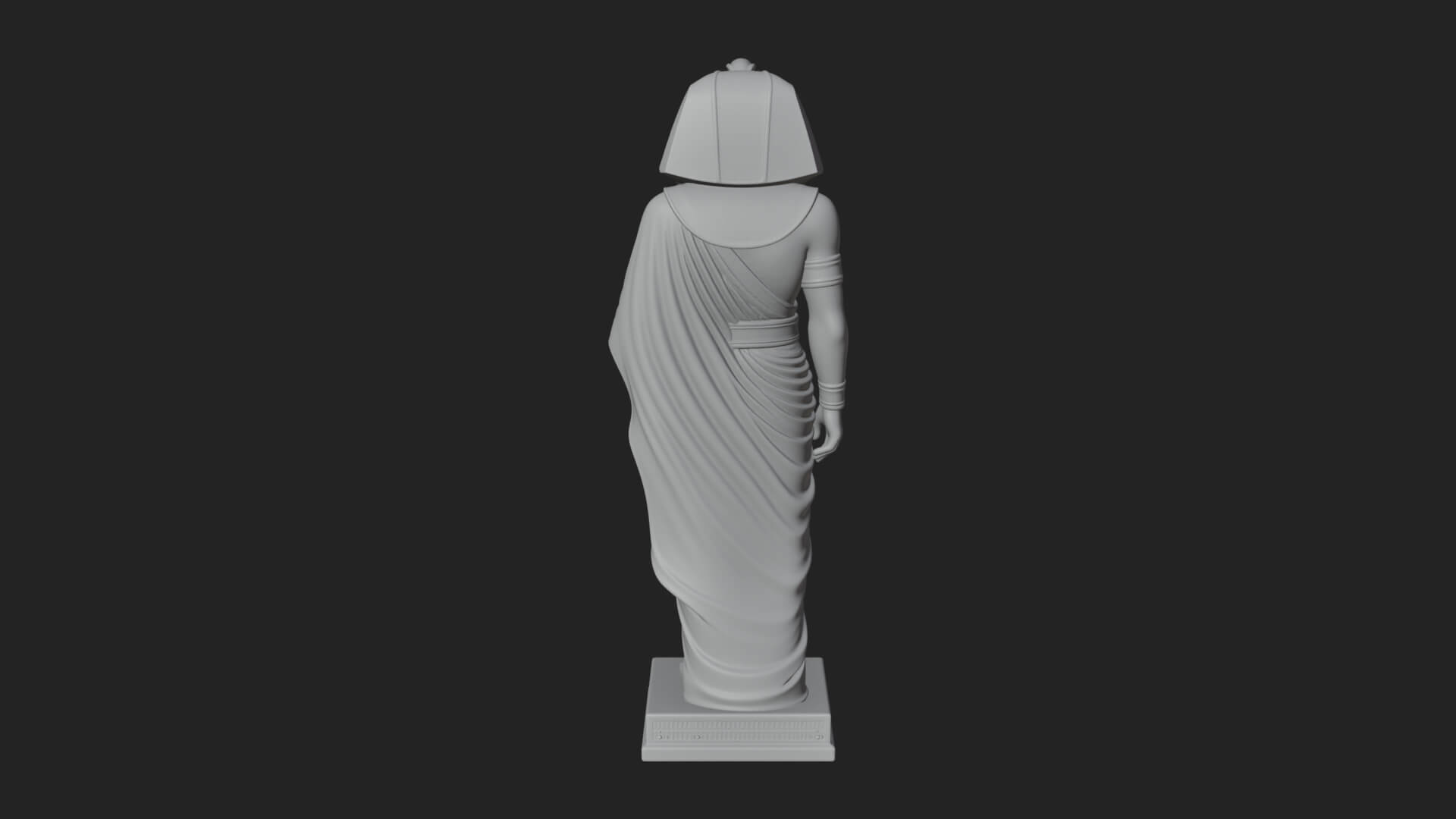 Egyptian Pharaoh Standing Statue Design 20 3D Print Model 3D Model