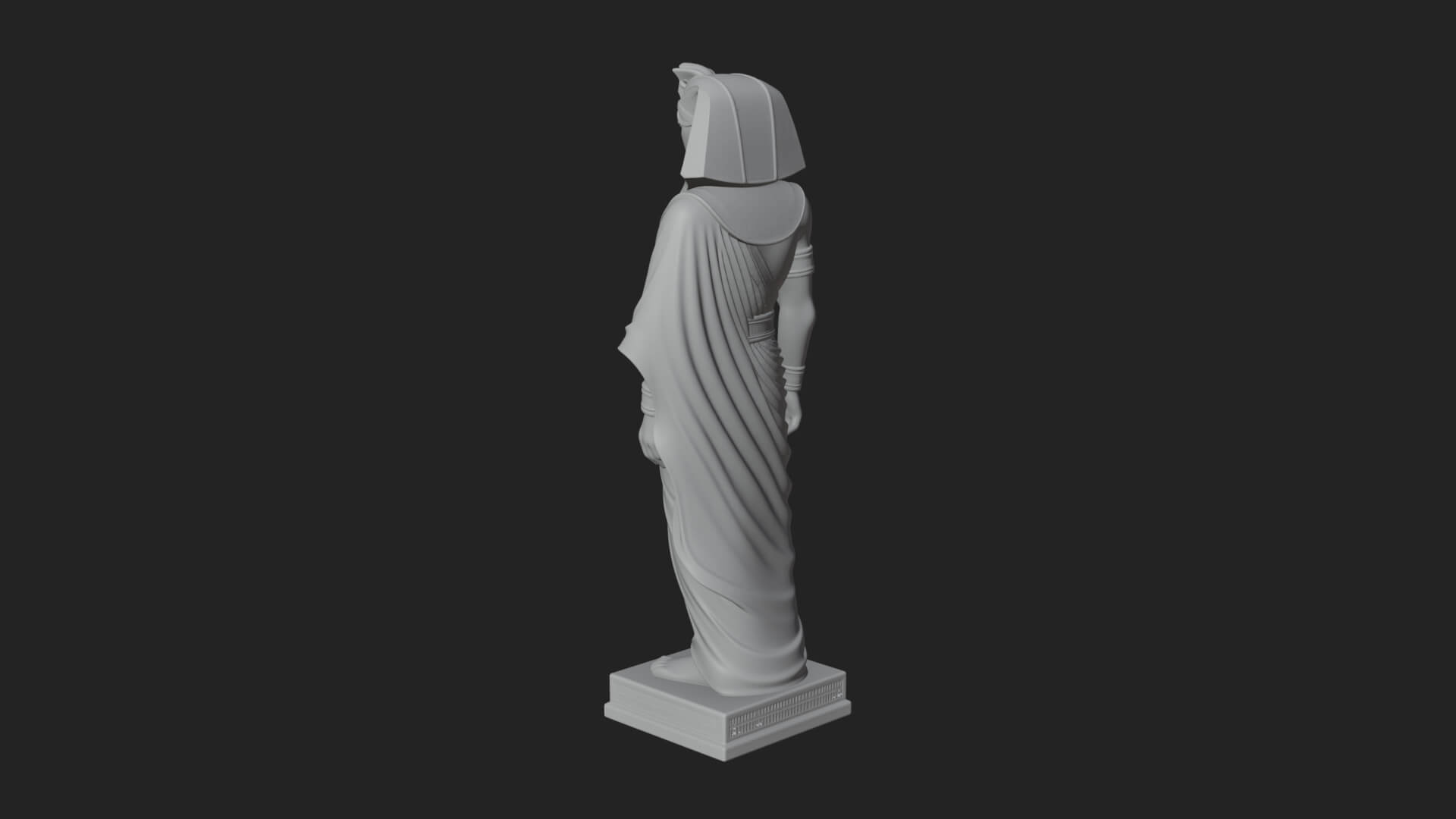 Egyptian Pharaoh Standing Statue Design 20 3D Print Model 3D Model