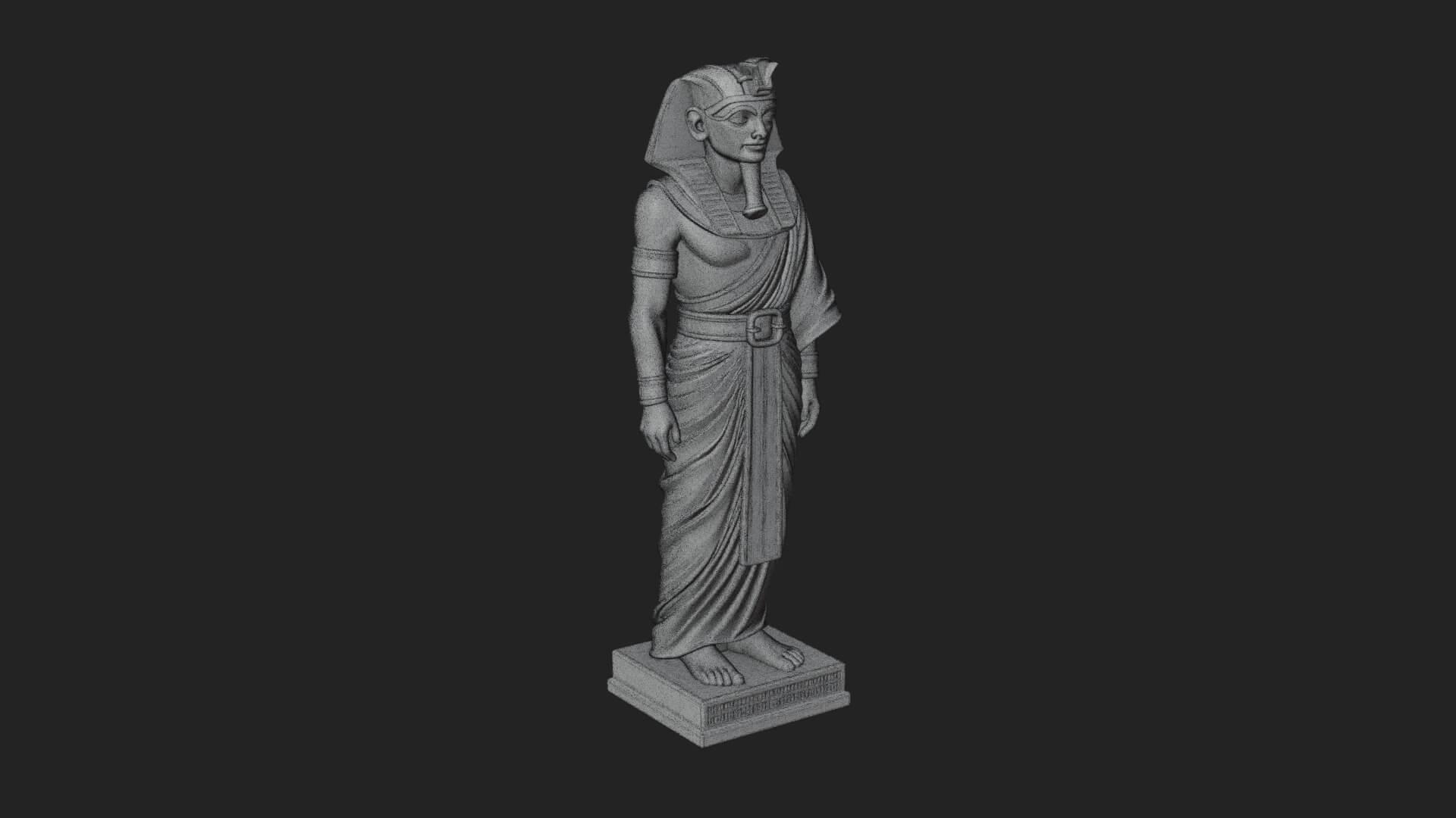 Egyptian Pharaoh Standing Statue Design 20 3D Print Model 3D Model