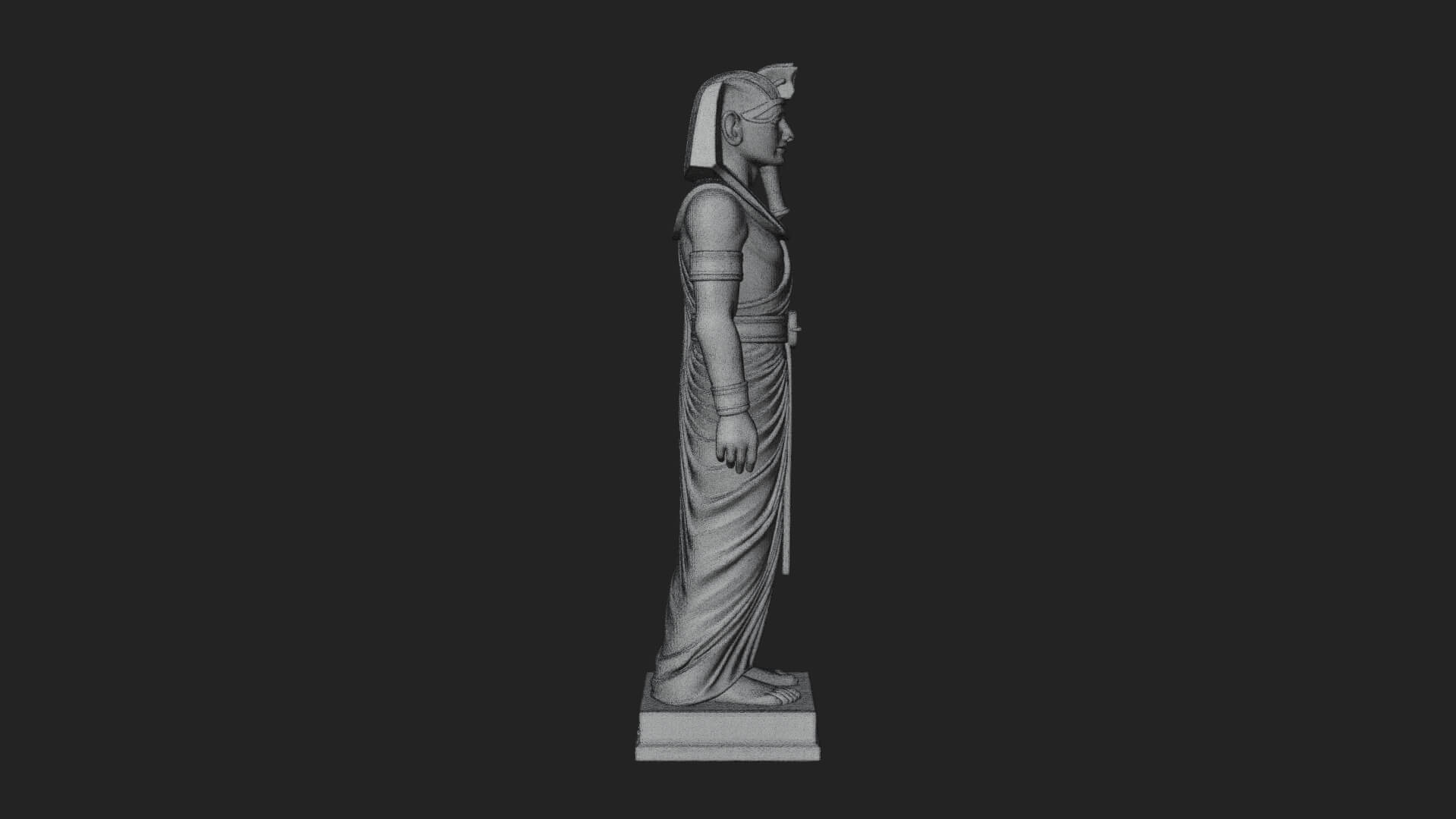 Egyptian Pharaoh Standing Statue Design 20 3D Print Model 3D Model