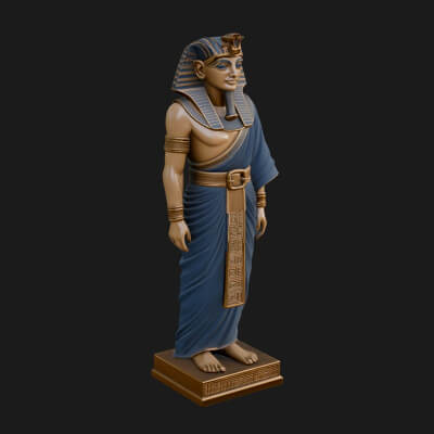 Egyptian Pharaoh Standing Statue Design 20 3D Print Model