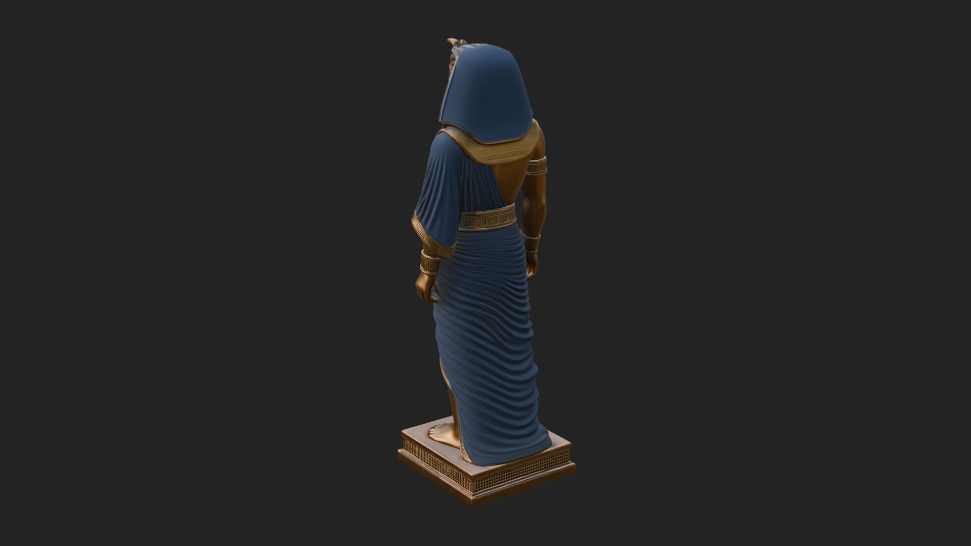 Egyptian Pharaoh Standing Statue Design 21 3D Print Model 3D Model