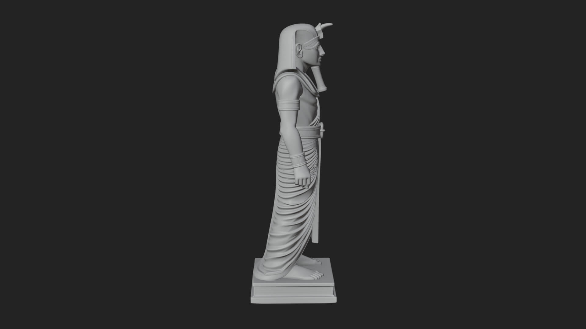 Egyptian Pharaoh Standing Statue Design 21 3D Print Model 3D Model