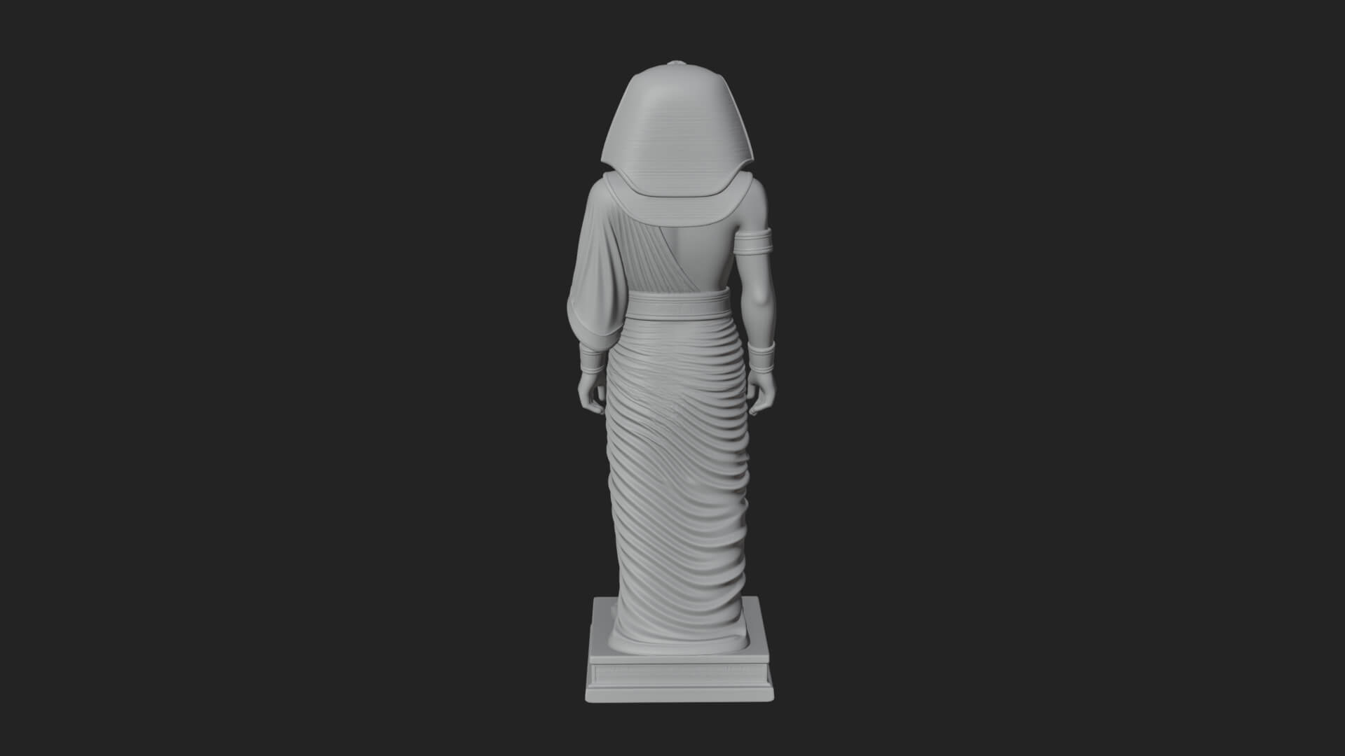 Egyptian Pharaoh Standing Statue Design 21 3D Print Model 3D Model