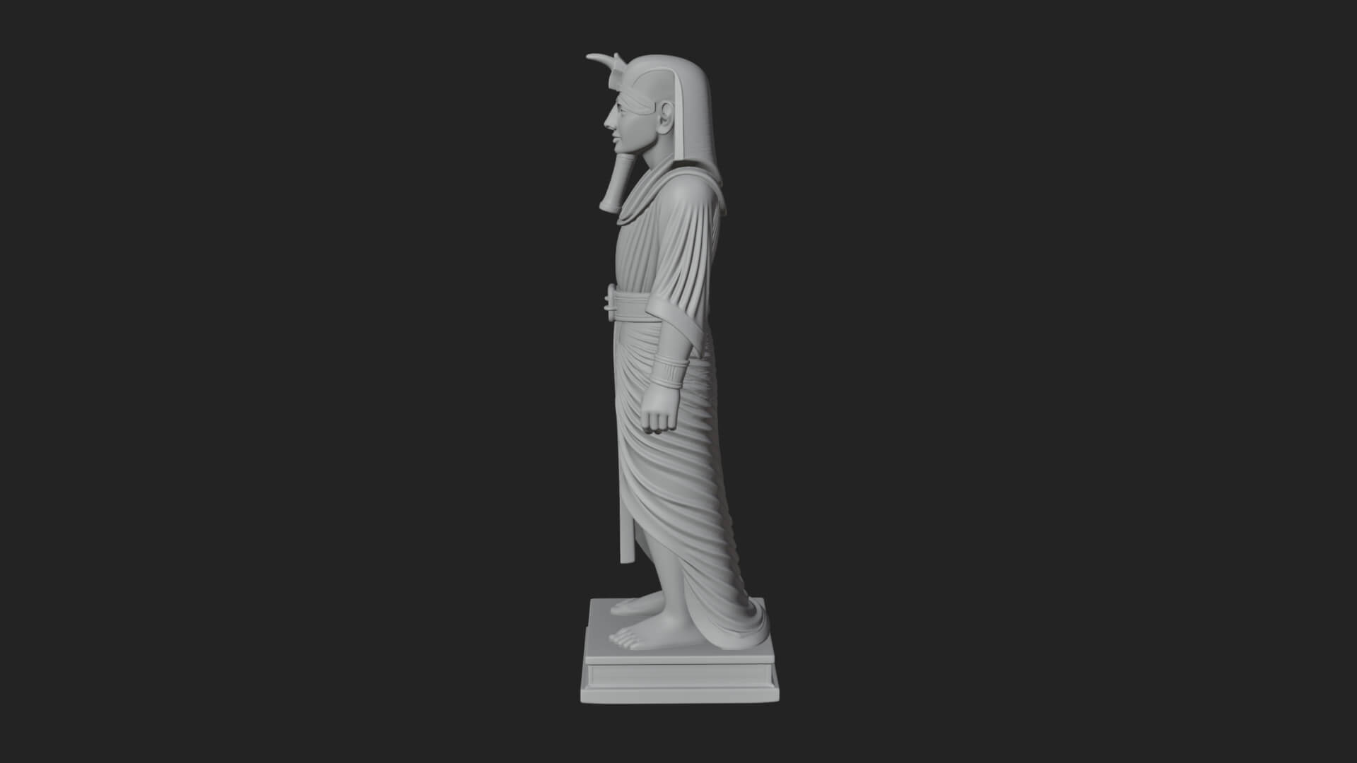 Egyptian Pharaoh Standing Statue Design 21 3D Print Model 3D Model