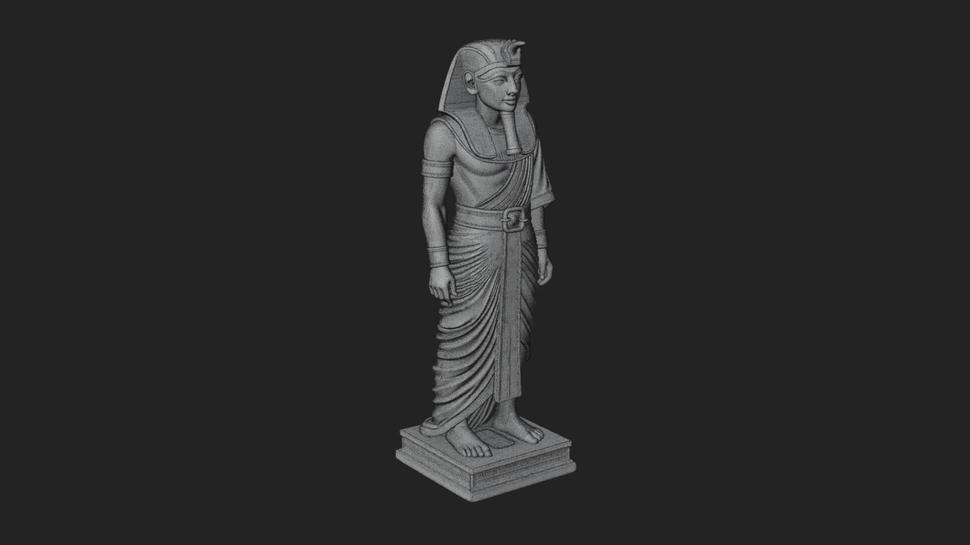 Egyptian Pharaoh Standing Statue Design 21 3D Print Model 3D Model