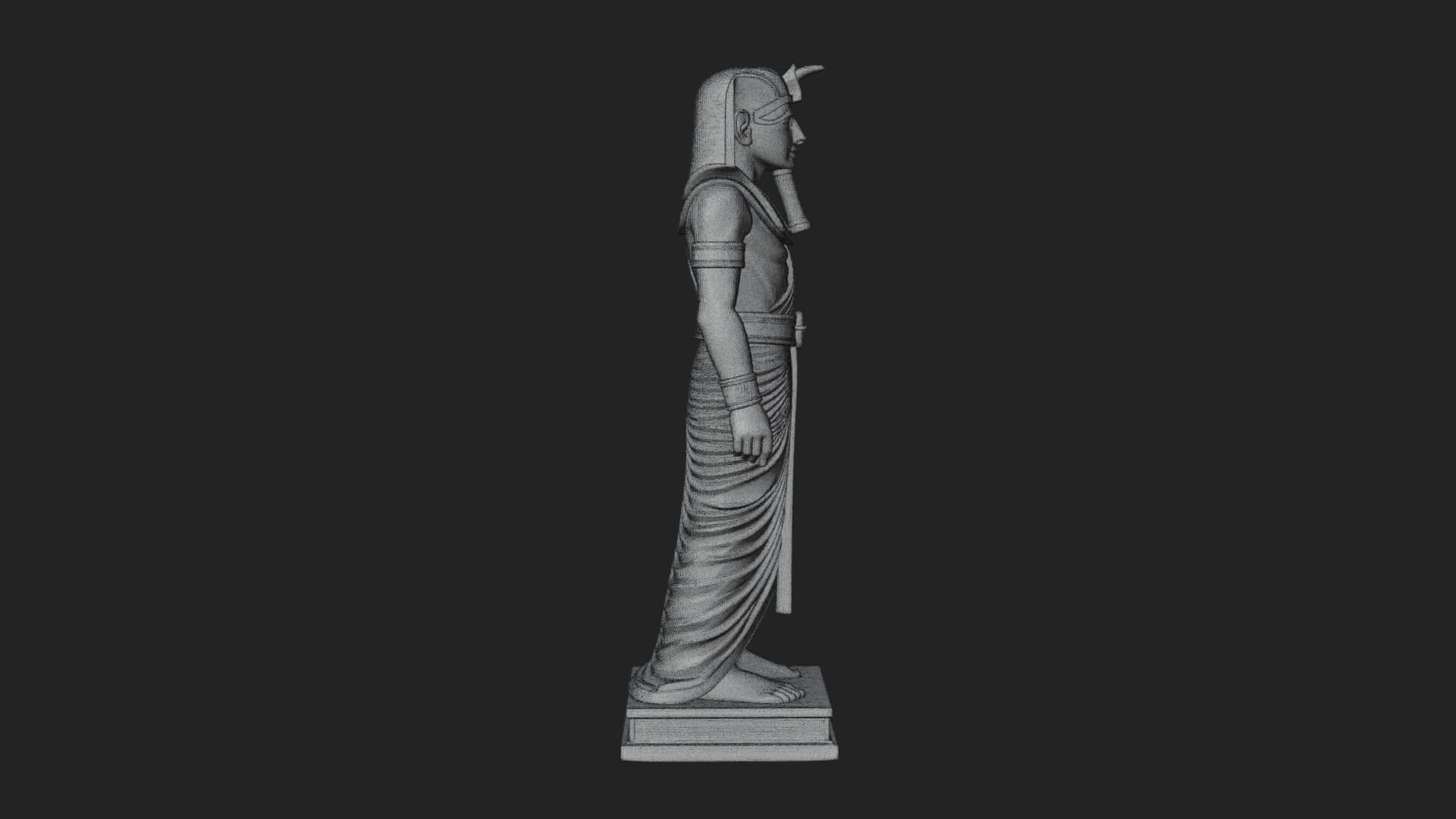Egyptian Pharaoh Standing Statue Design 21 3D Print Model 3D Model
