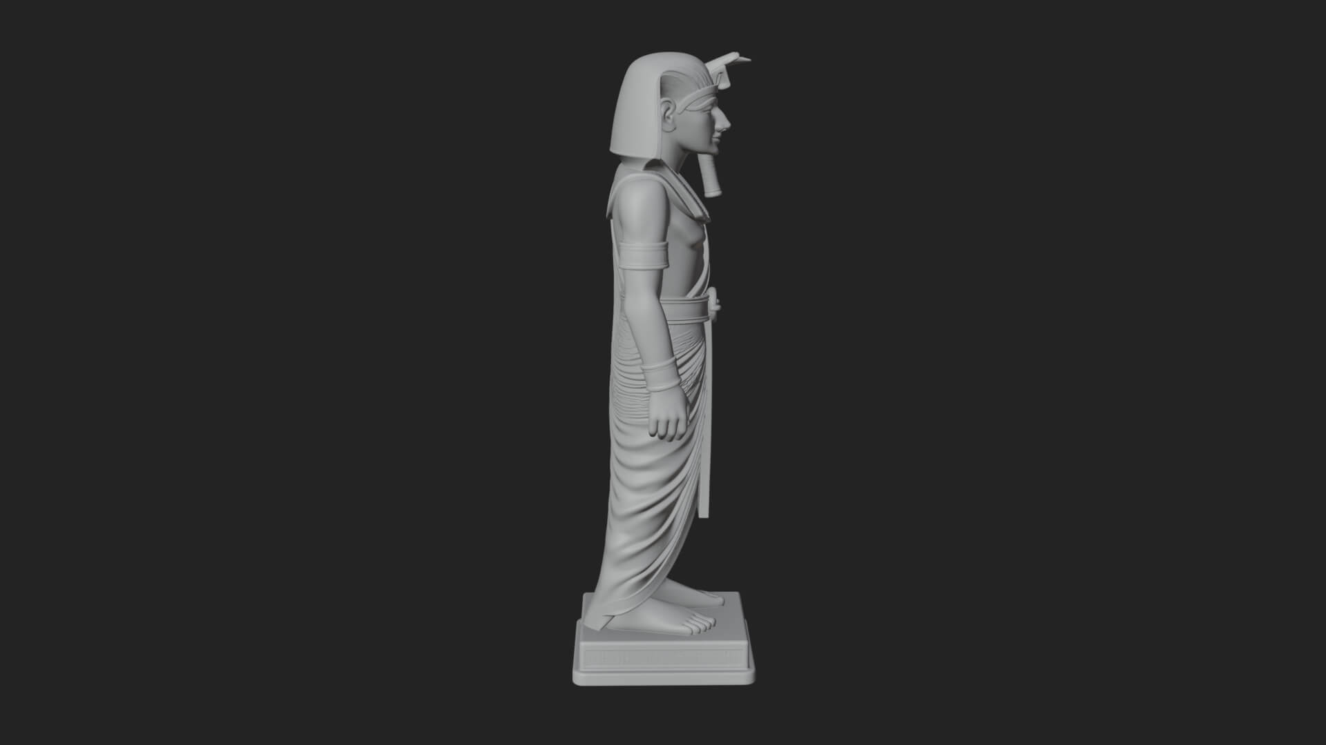 Egyptian Pharaoh Standing Statue Design 22 3D Print Model 3D Model