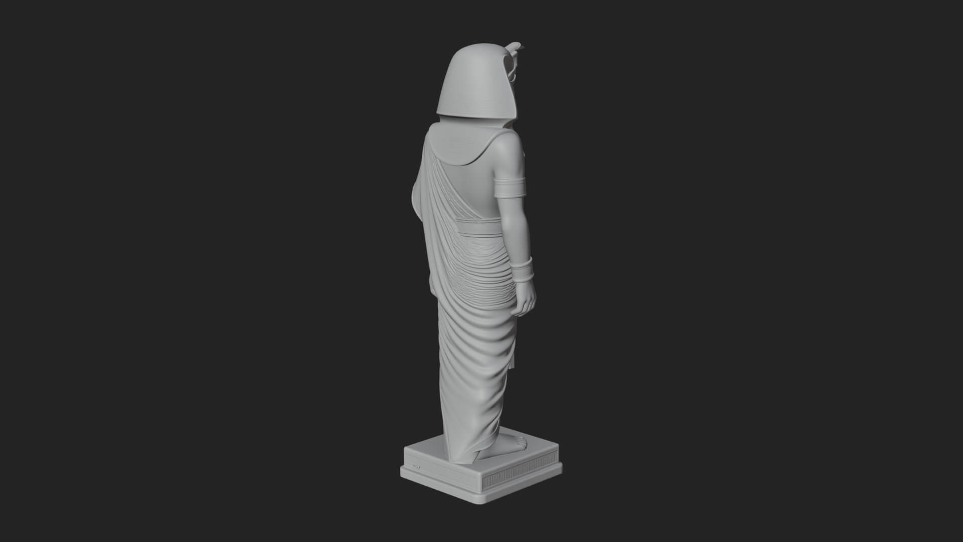 Egyptian Pharaoh Standing Statue Design 22 3D Print Model 3D Model