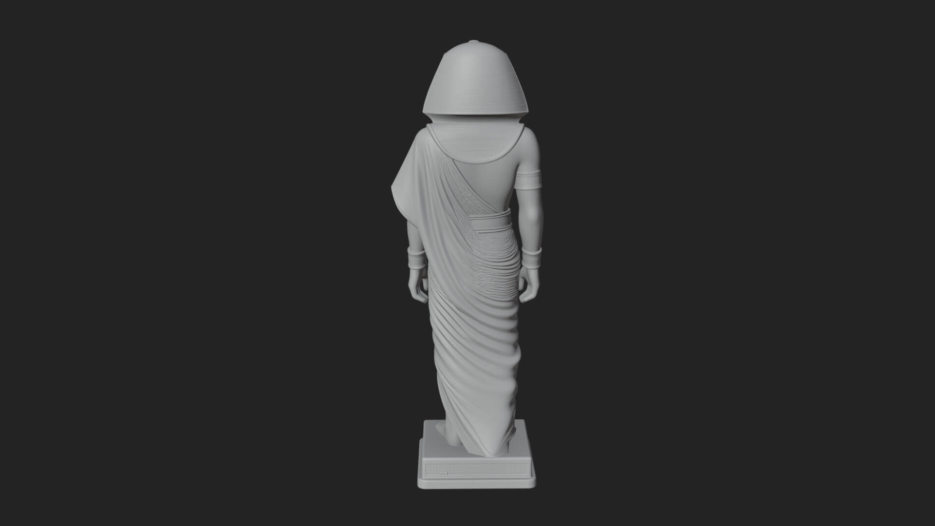 Egyptian Pharaoh Standing Statue Design 22 3D Print Model 3D Model