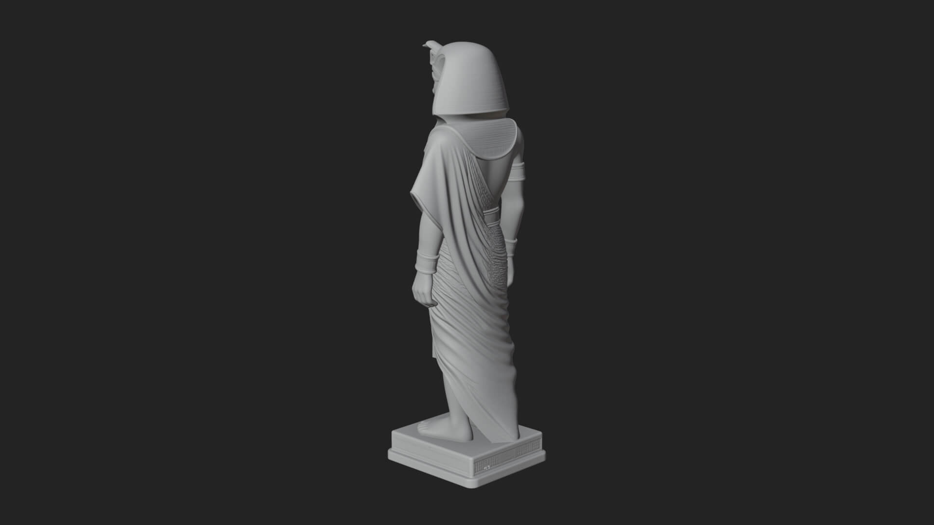 Egyptian Pharaoh Standing Statue Design 22 3D Print Model 3D Model
