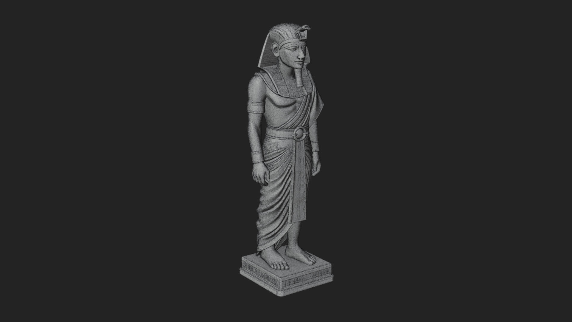 Egyptian Pharaoh Standing Statue Design 22 3D Print Model 3D Model