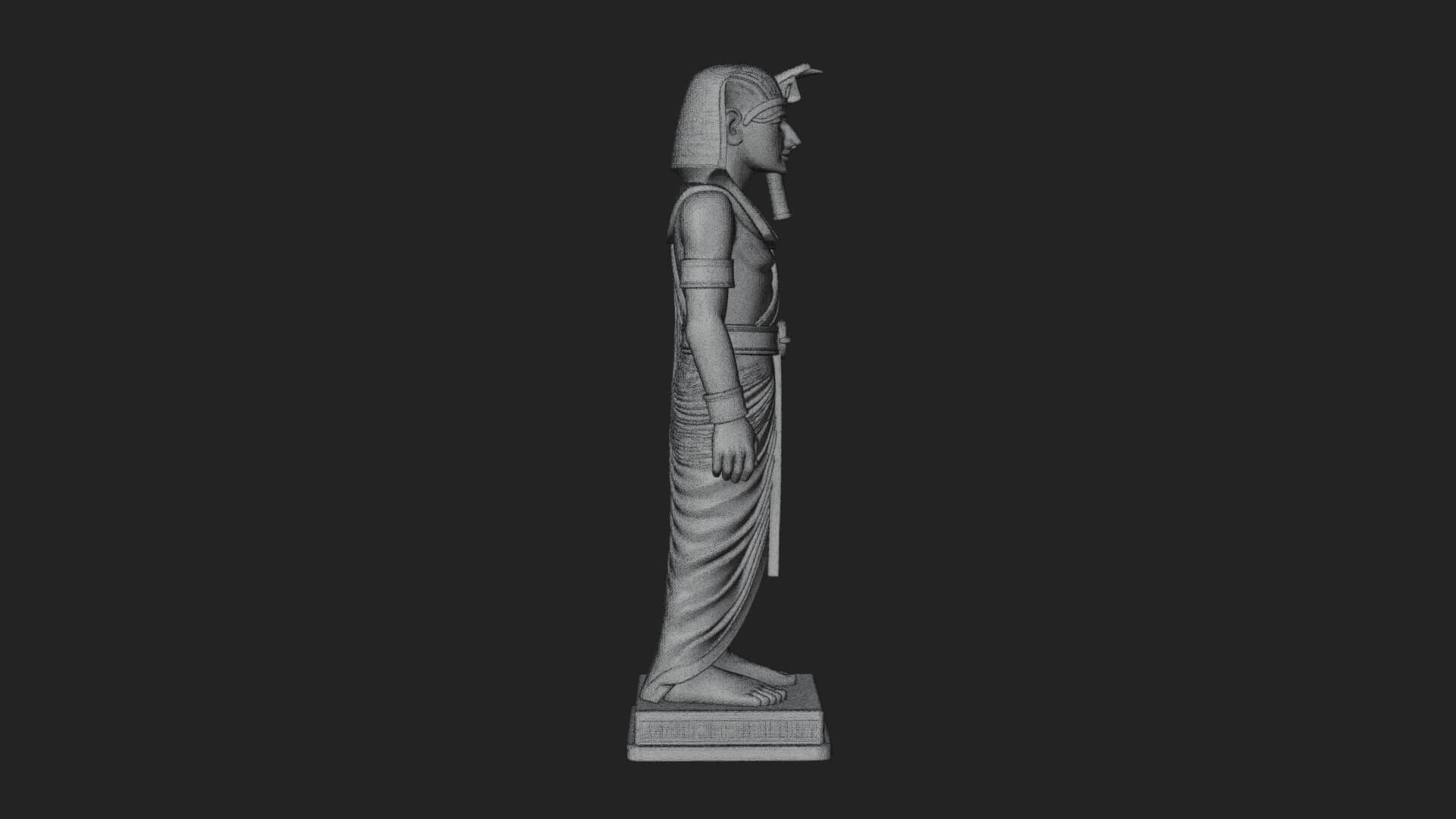 Egyptian Pharaoh Standing Statue Design 22 3D Print Model 3D Model