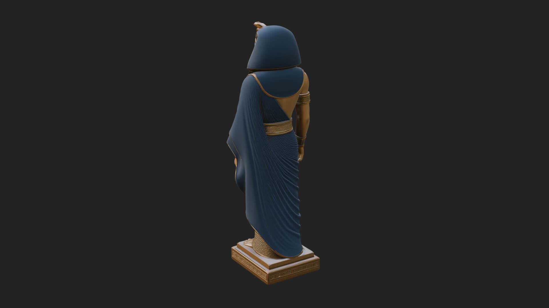 Egyptian Pharaoh Standing Statue Design 23 3D Print Model 3D Model