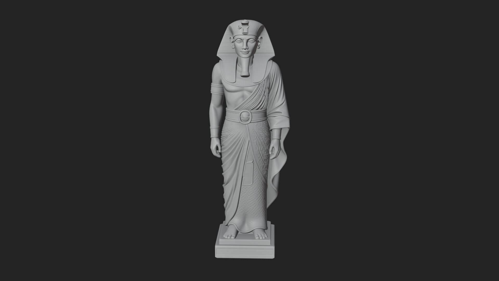 Egyptian Pharaoh Standing Statue Design 23 3D Print Model 3D Model